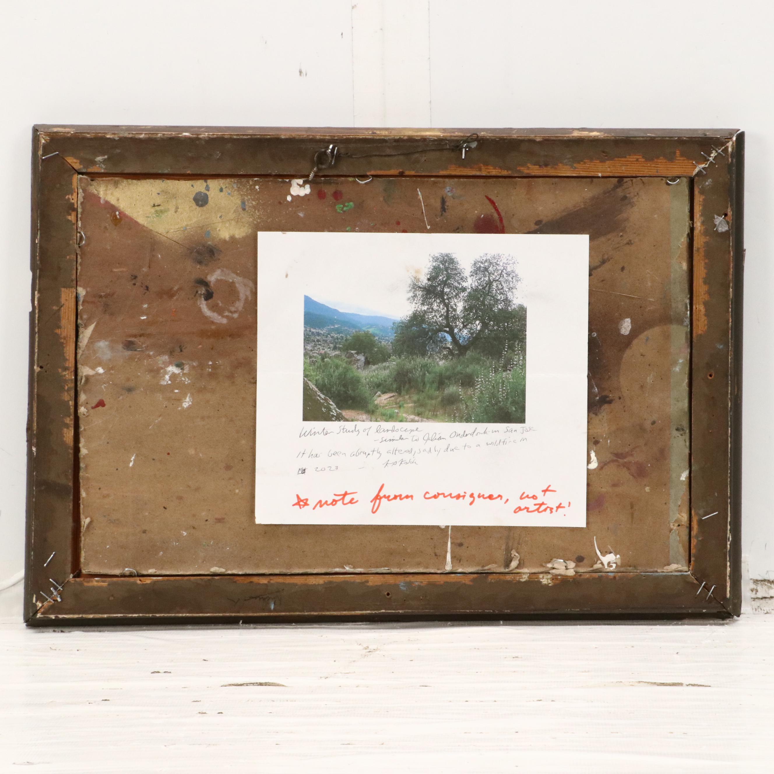 Oil Painting of Impressionistic West Coast Landscape, 20th Century