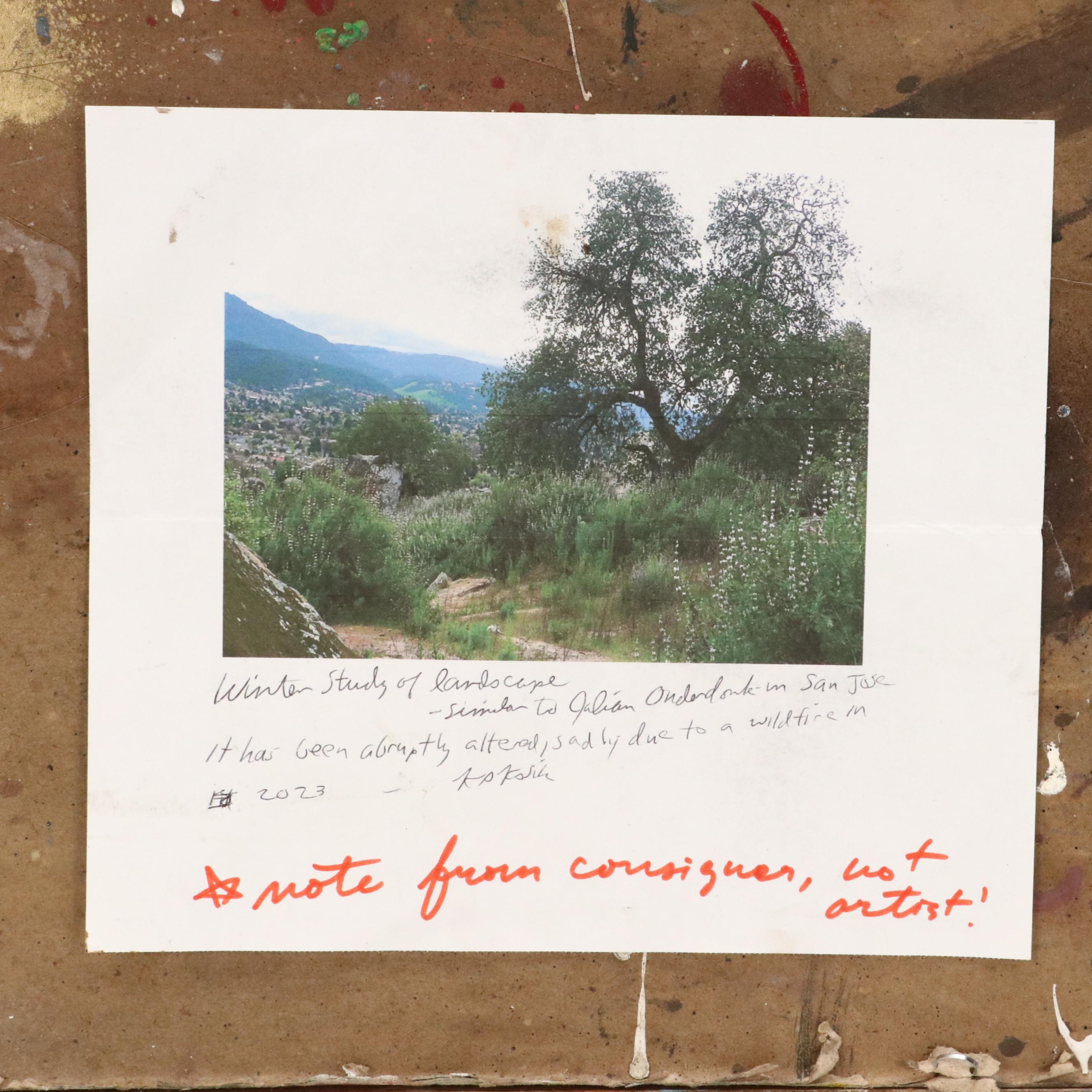 Oil Painting of Impressionistic West Coast Landscape, 20th Century