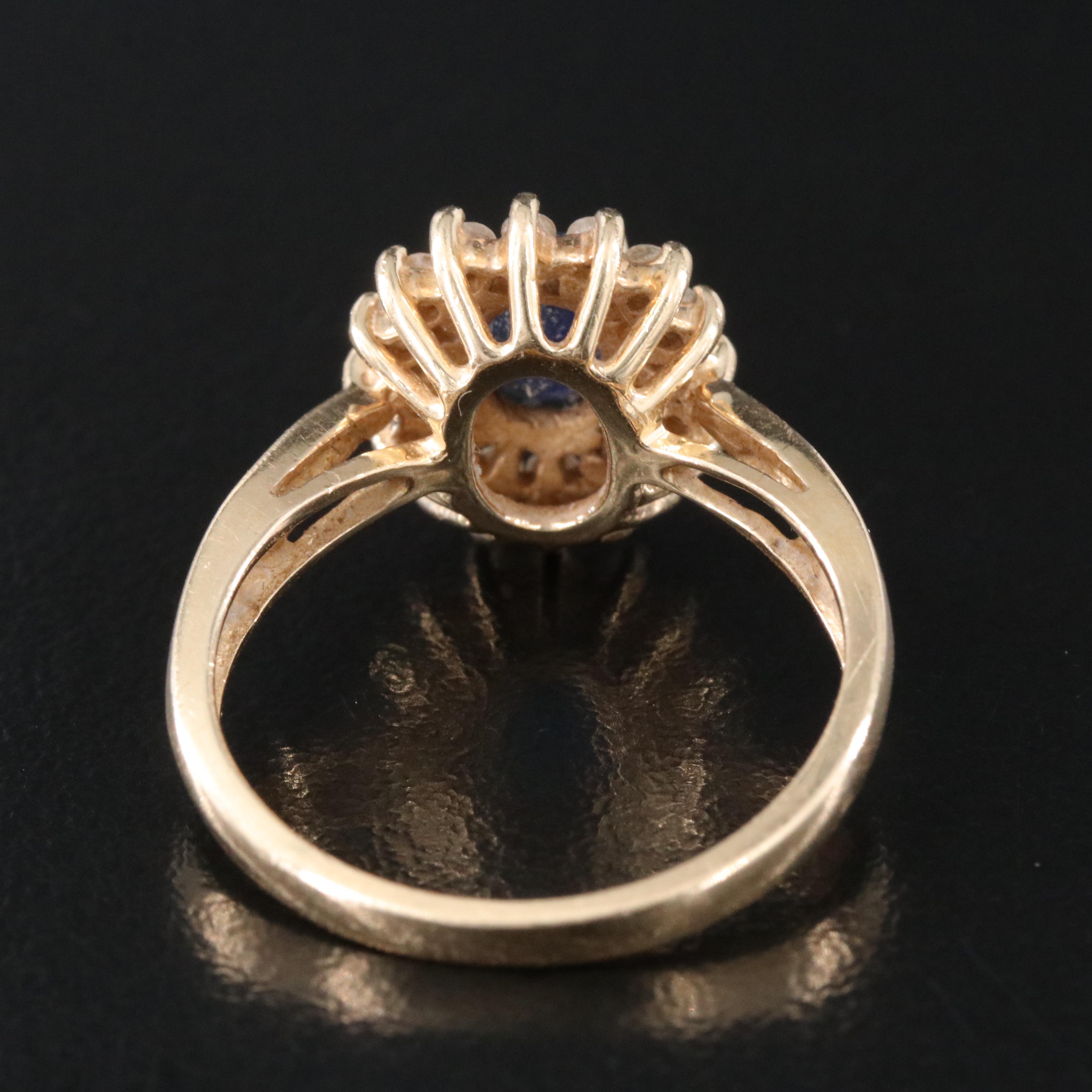 14K Sapphire and Diamond Ring