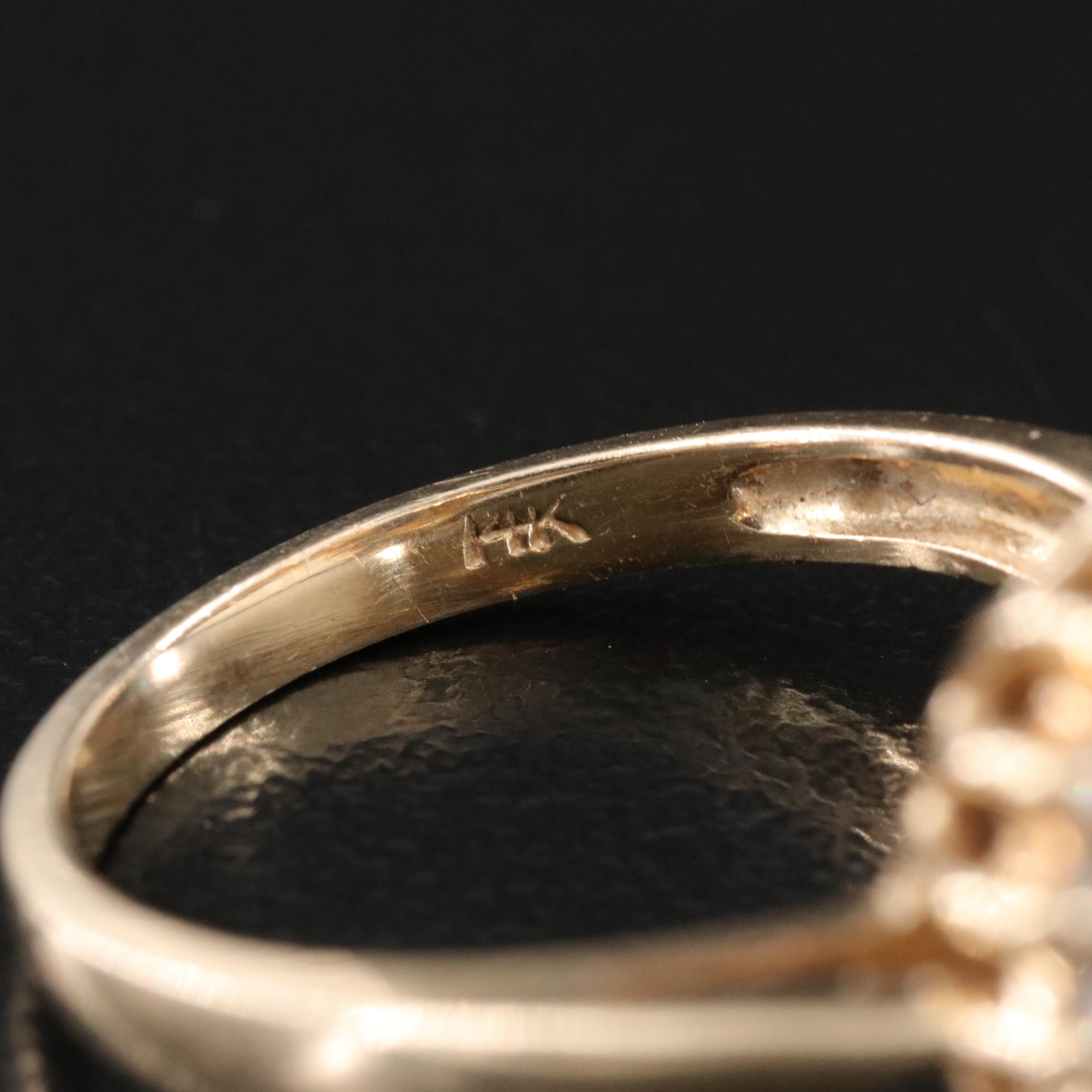 14K Sapphire and Diamond Ring