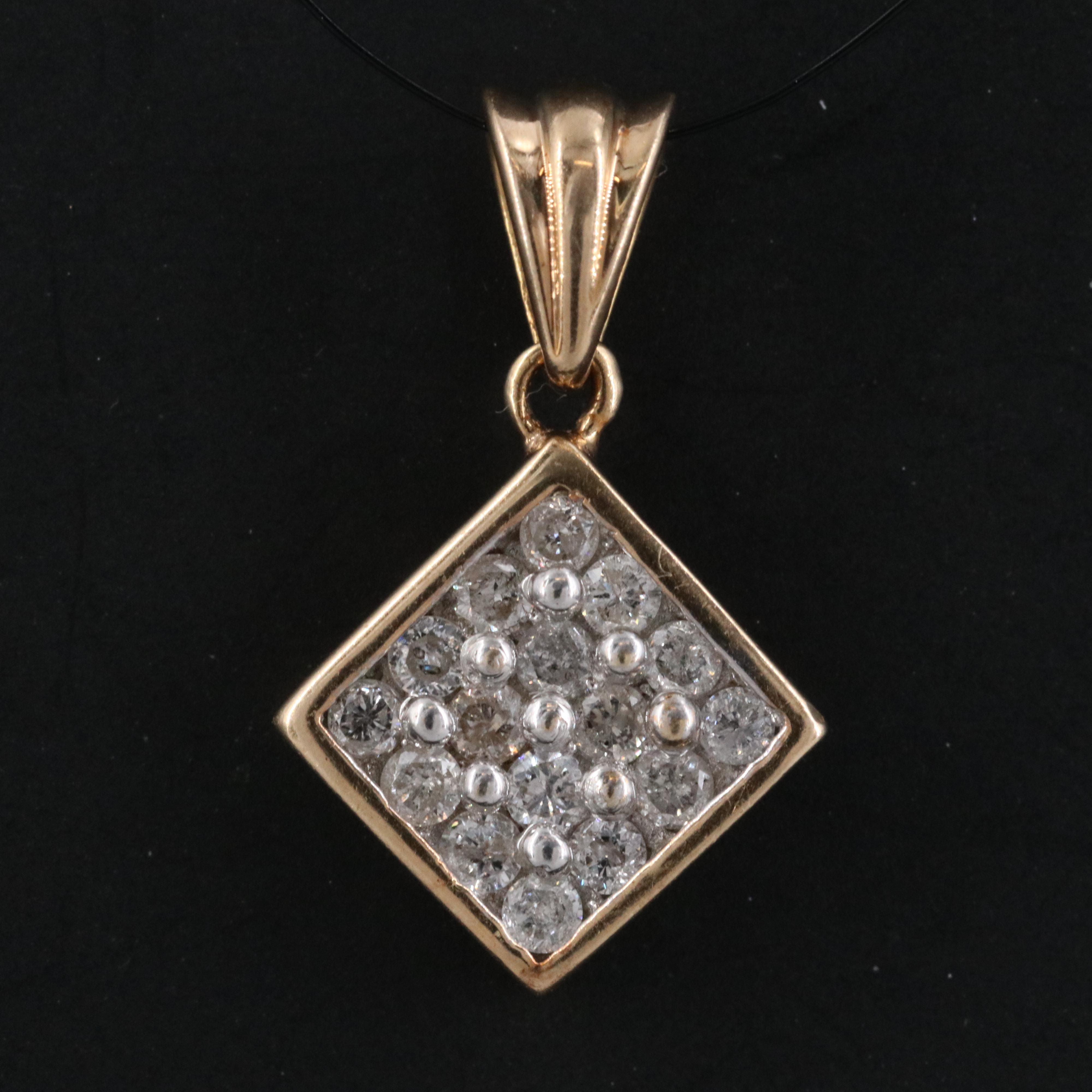 10K 0.46 CTW Diamond Pendant