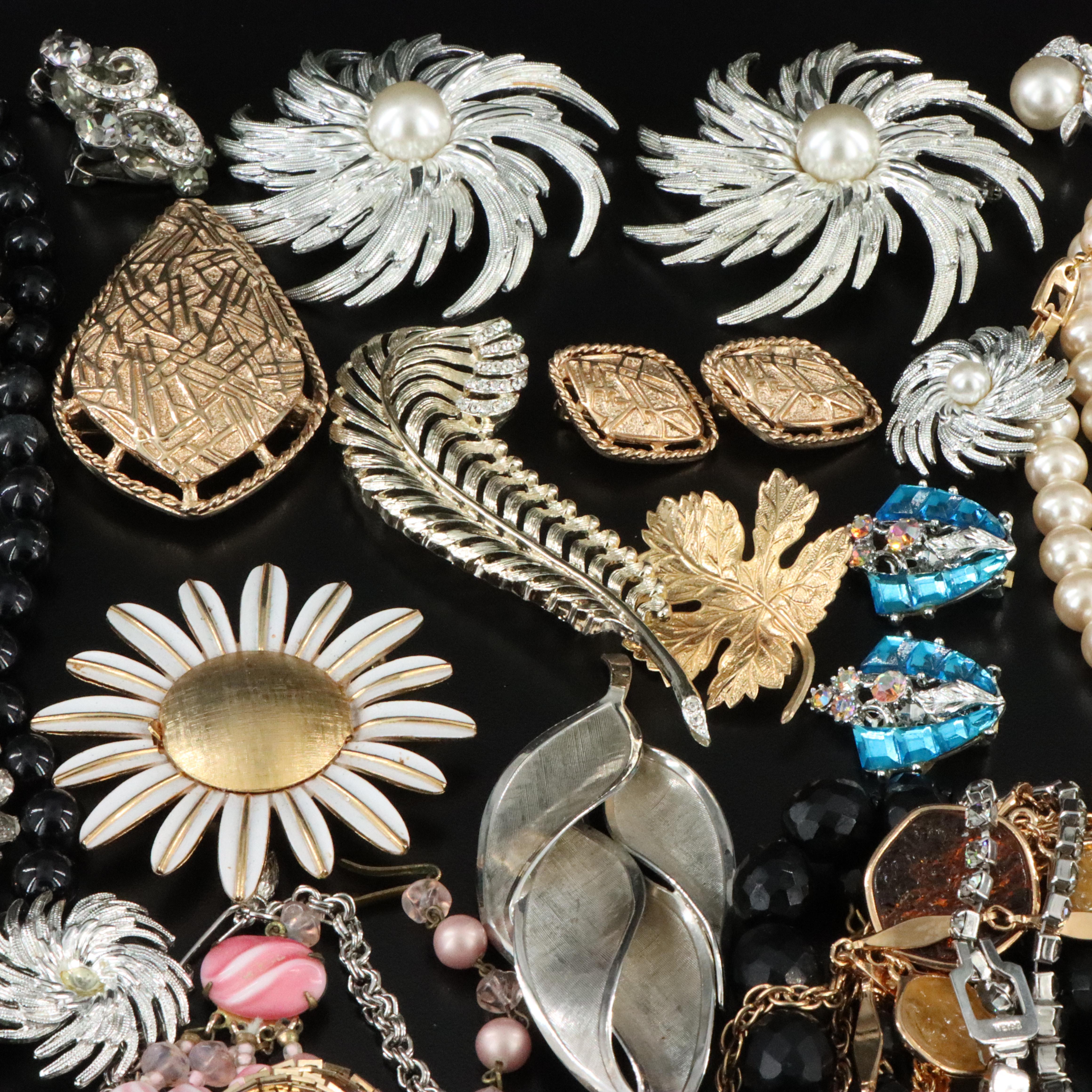 Vintage Jewelry Collection with Faux Gemstones