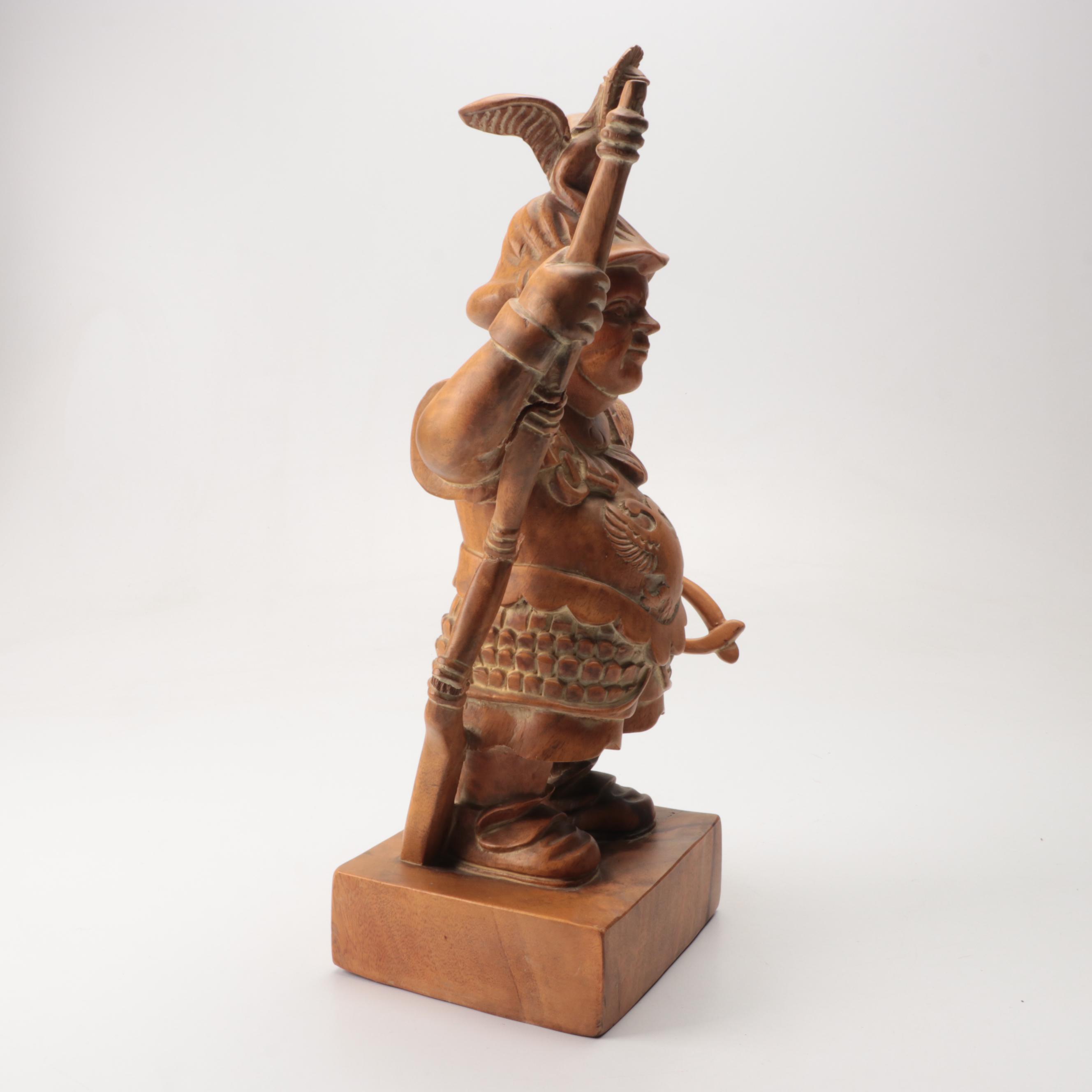 Banks, Coldstone Co. Carved Wood Figurine