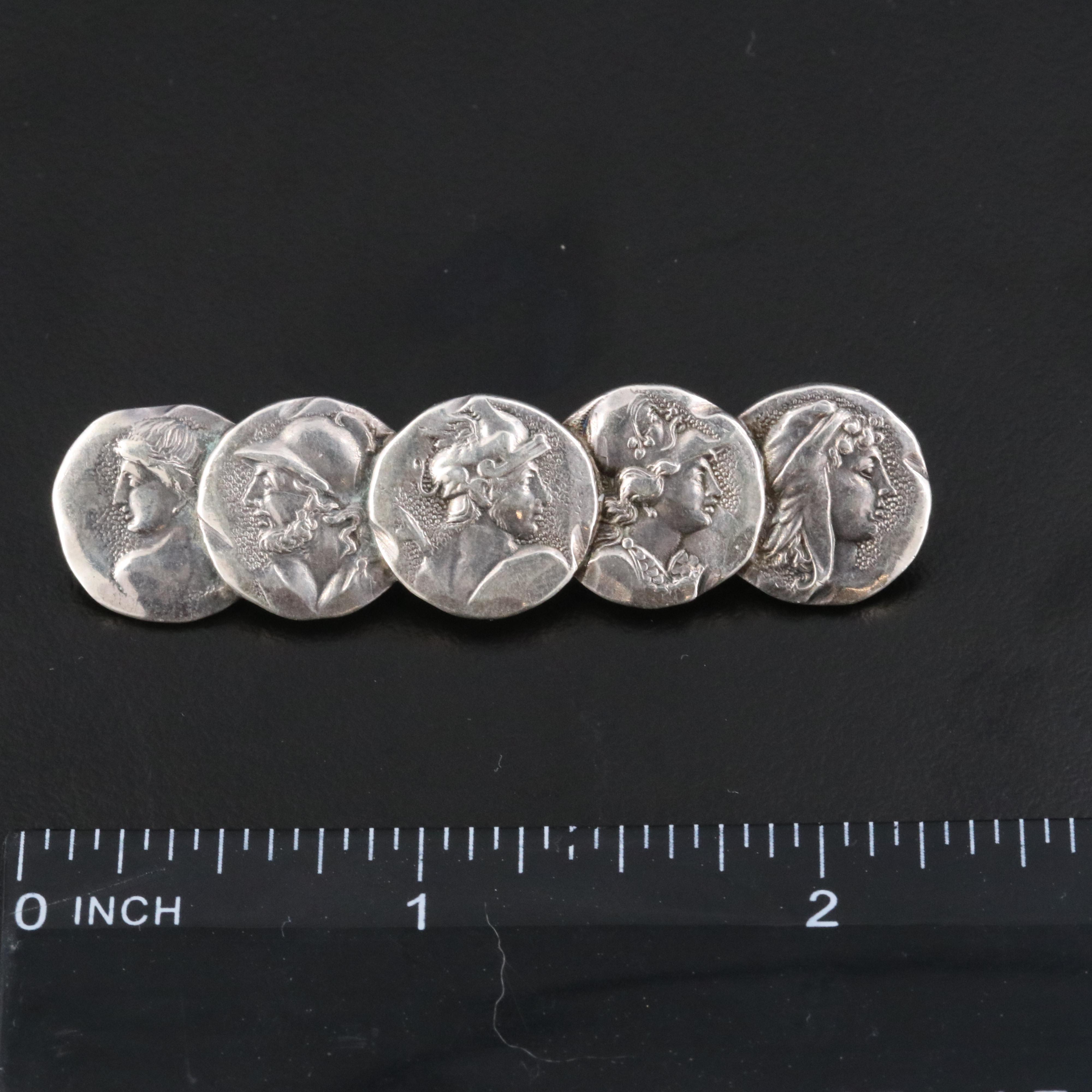 George W. Shiebler & Co Sterling Greco-Roman Figural Brooch