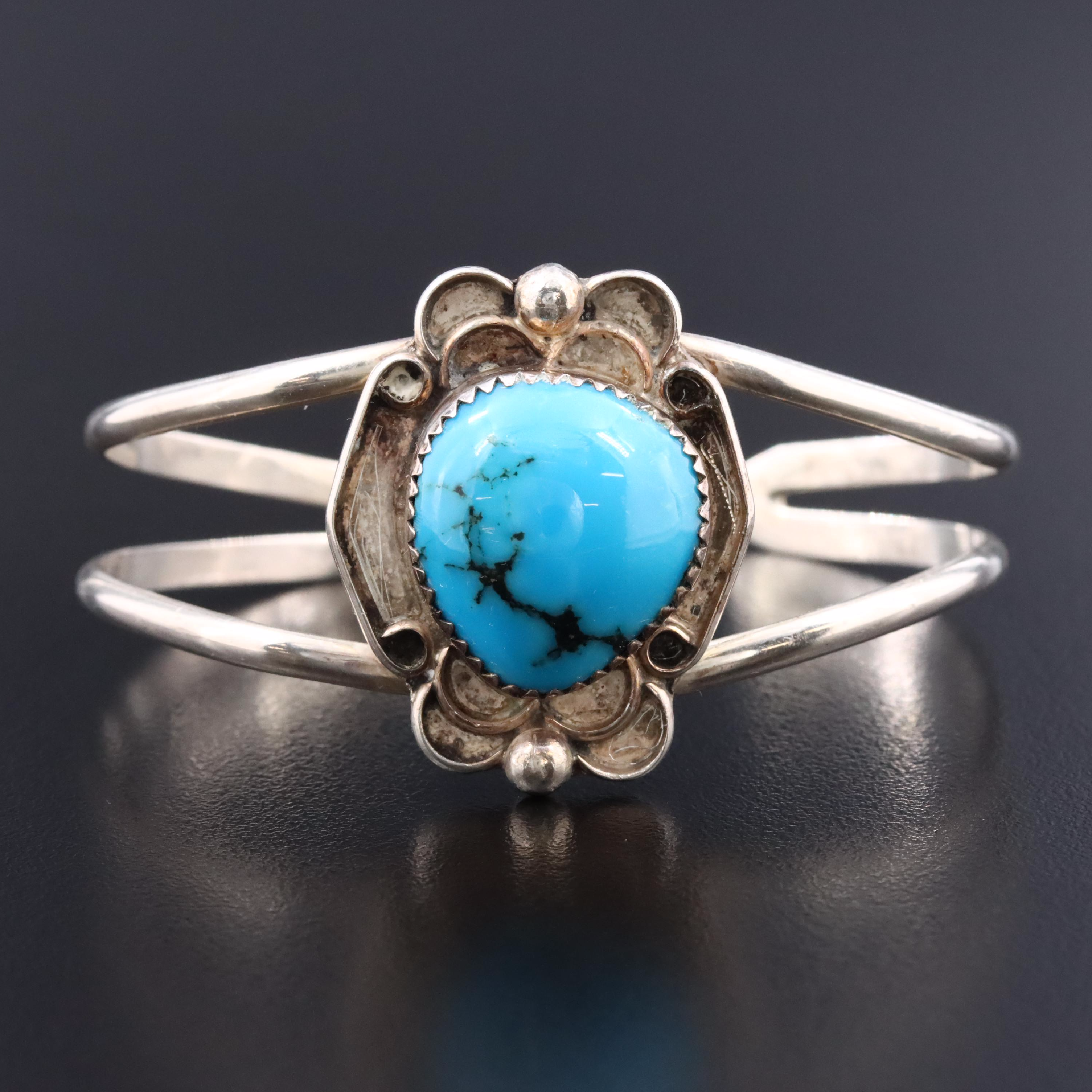 Sterling Turquoise Cuff Bracelet