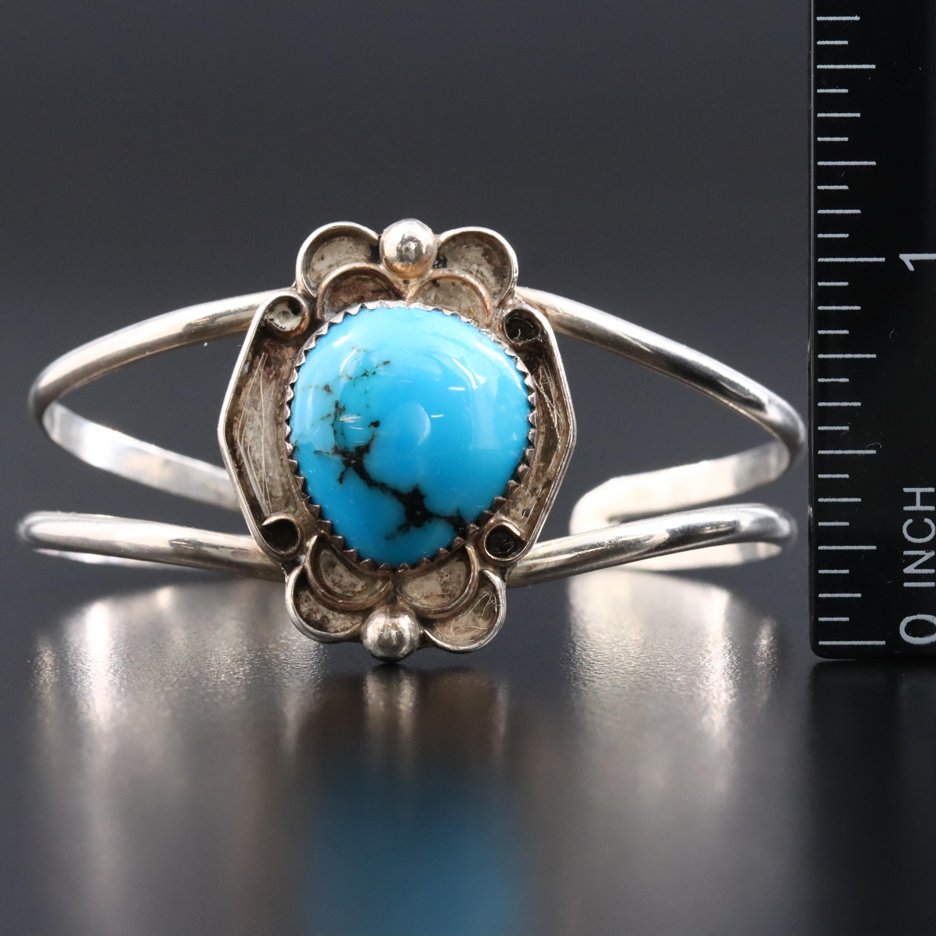 Sterling Turquoise Cuff Bracelet