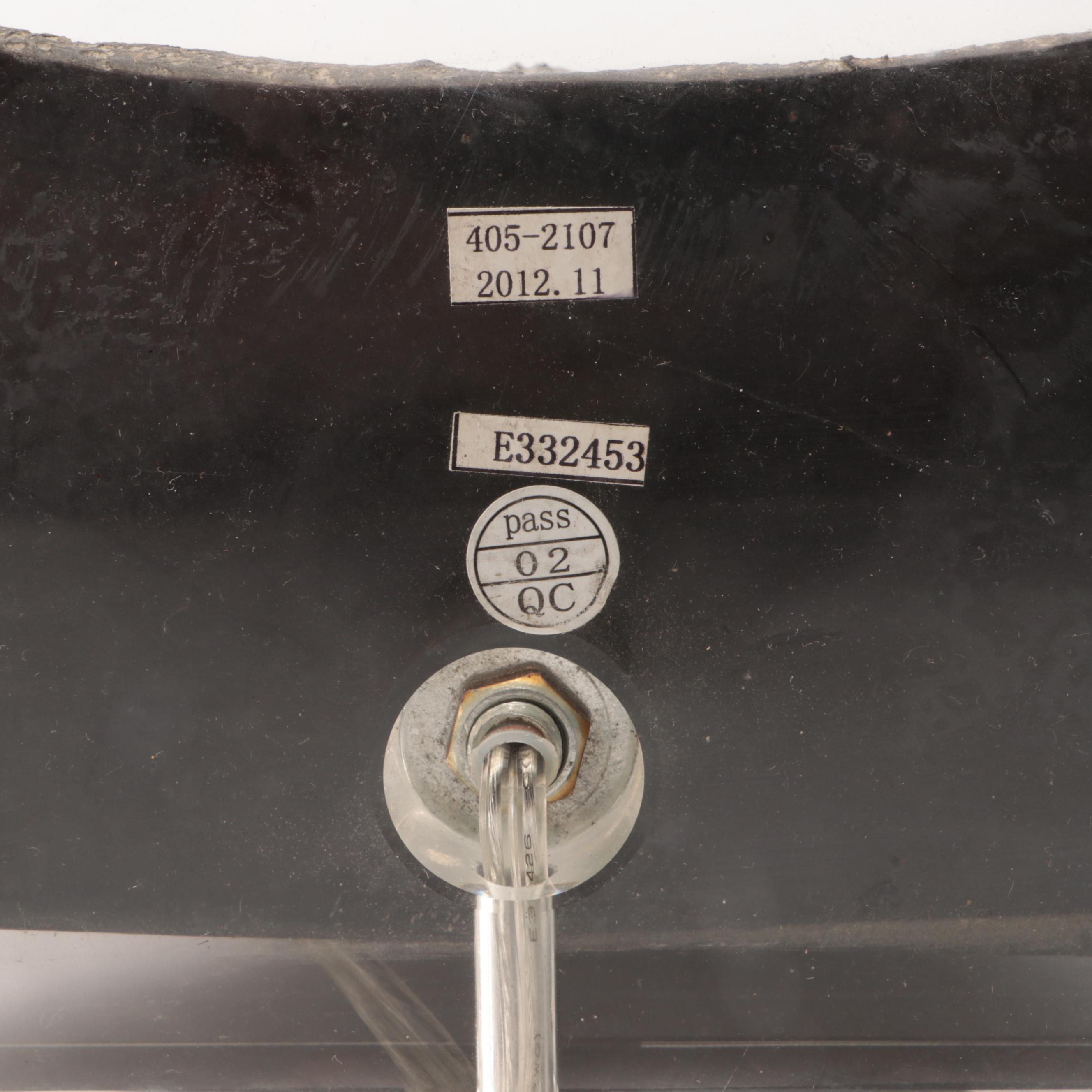 Neoclassical Corinthian Column Form Faux Stone Lamp on Glass Base