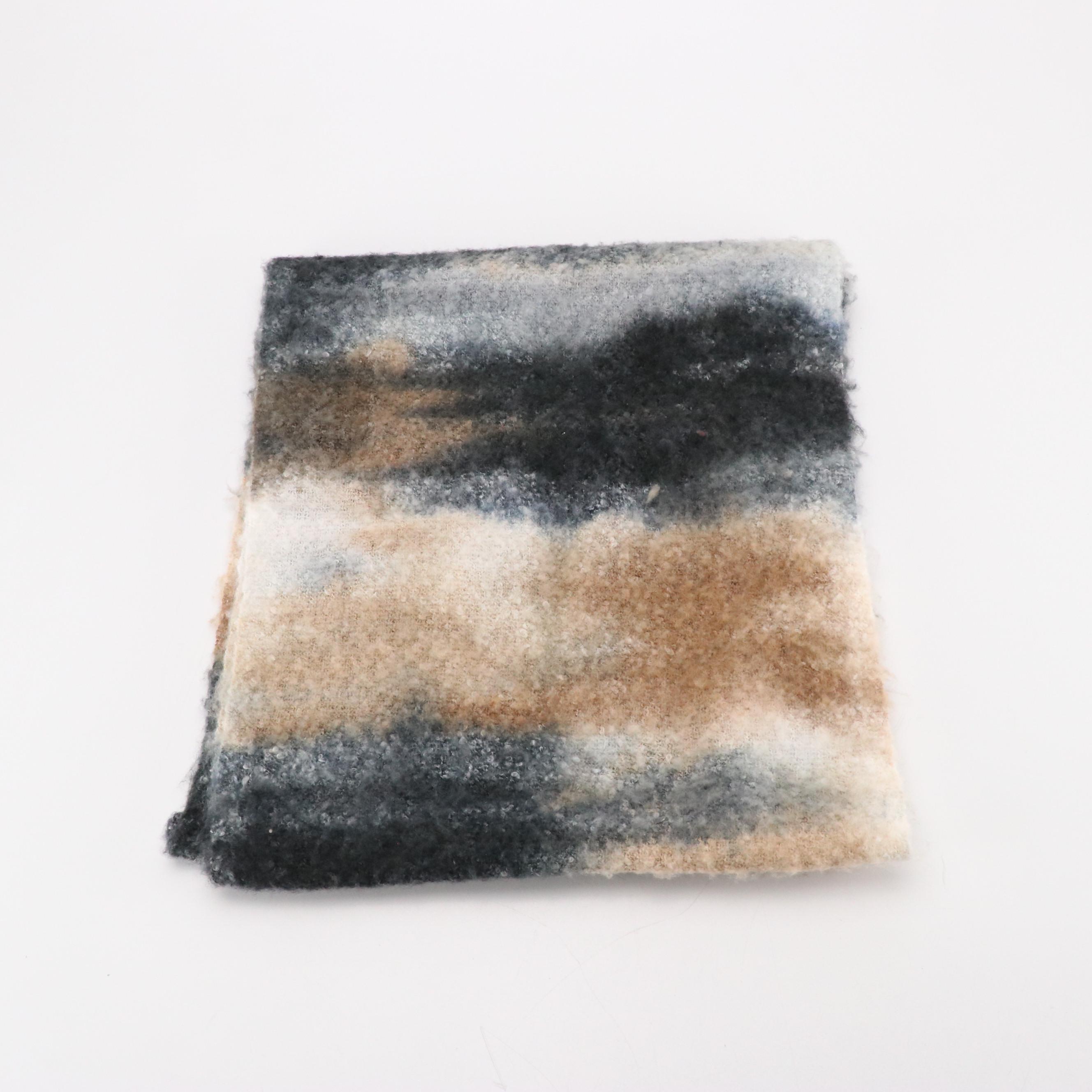 Pink and Green Checked Fringe Scarf with Other Scarves and Wrap