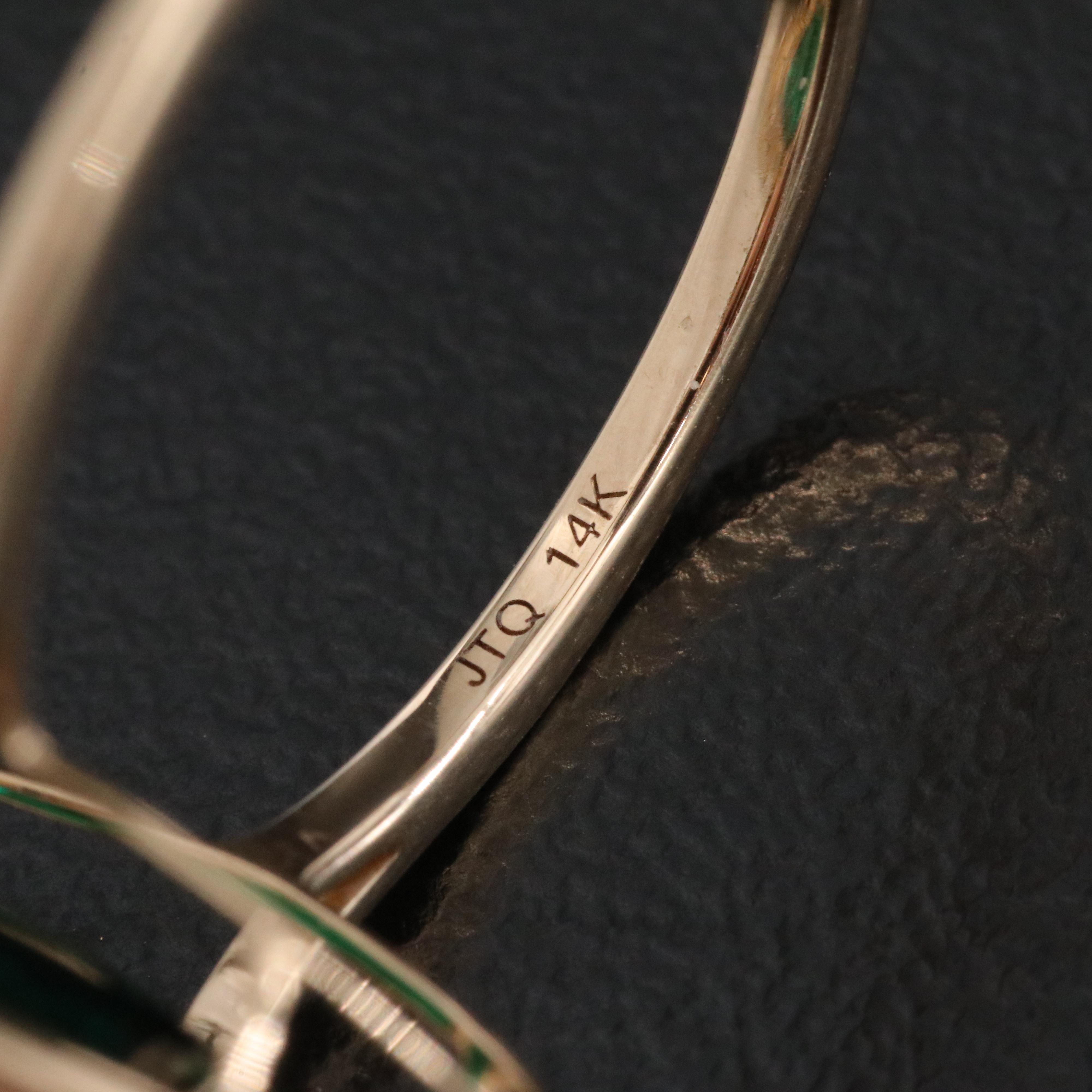 14K Emerald and Moissanite Ring with IGI Jewelry Report