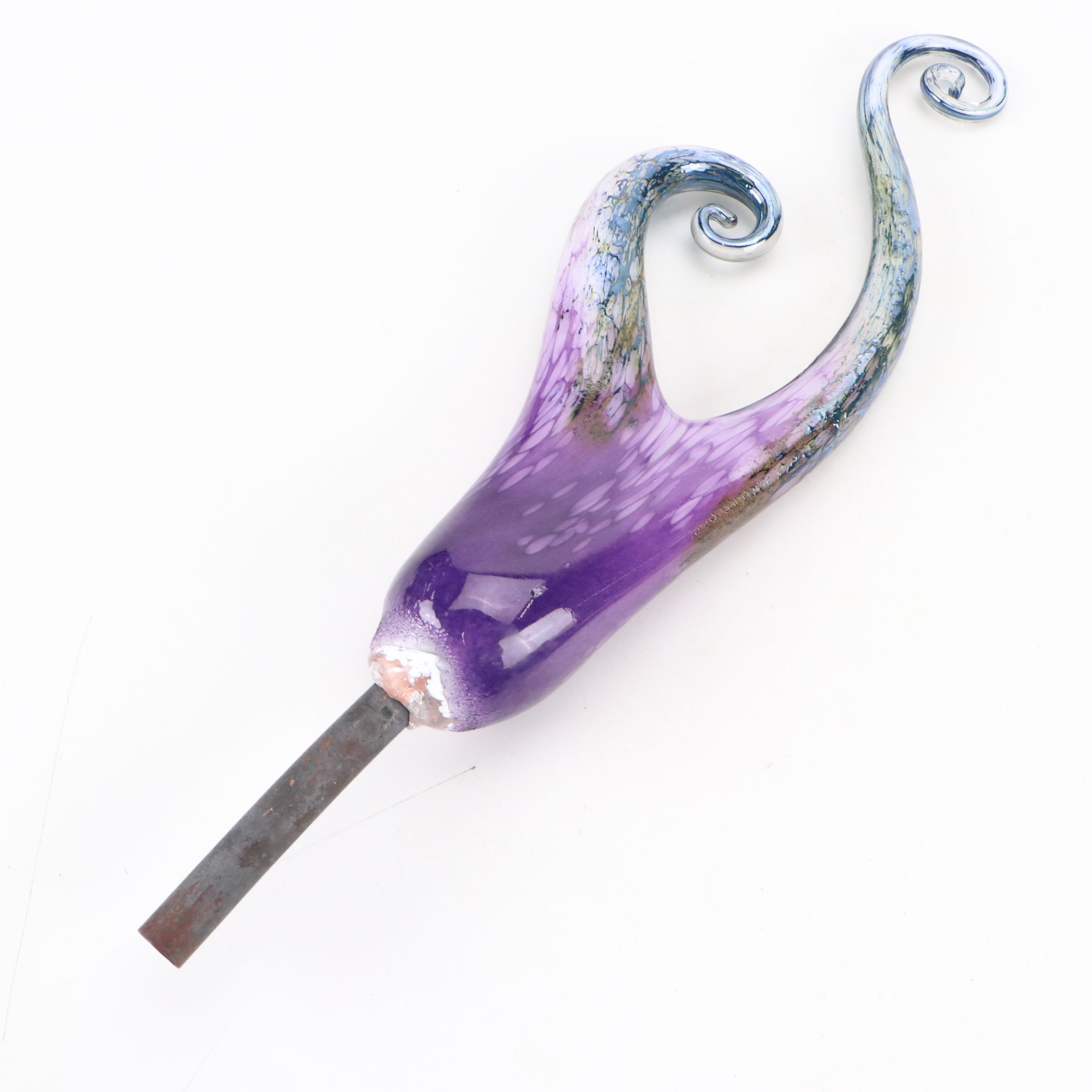 Jack Pine Blown Glass Lawn Sculptures with Mirror Centerpieces