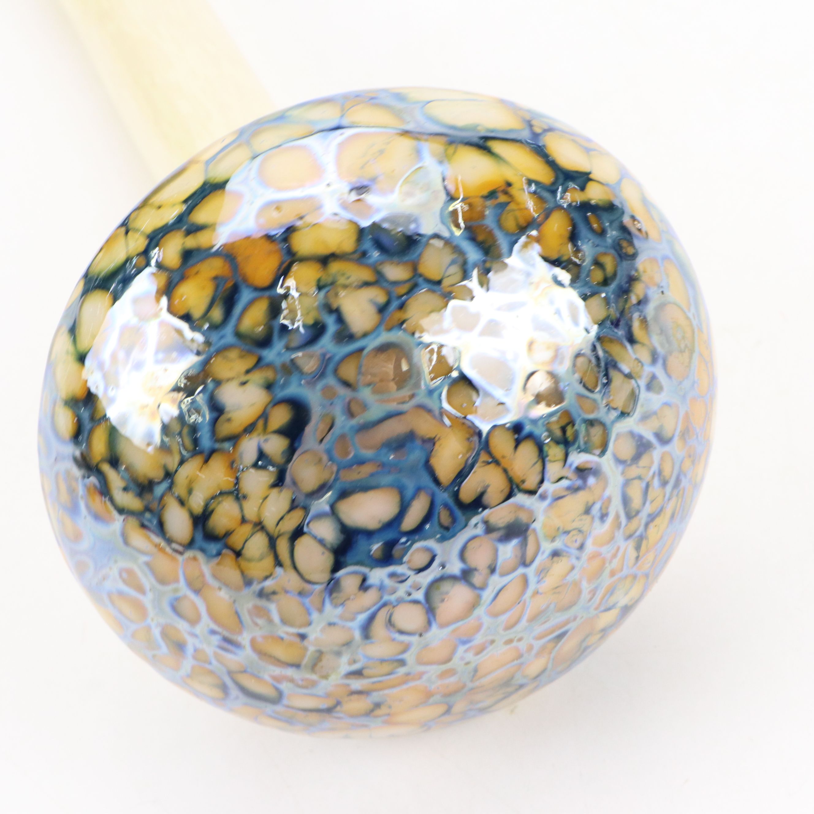 Jack Pine Blown Glass Lawn Sculptures with Mirror Centerpieces