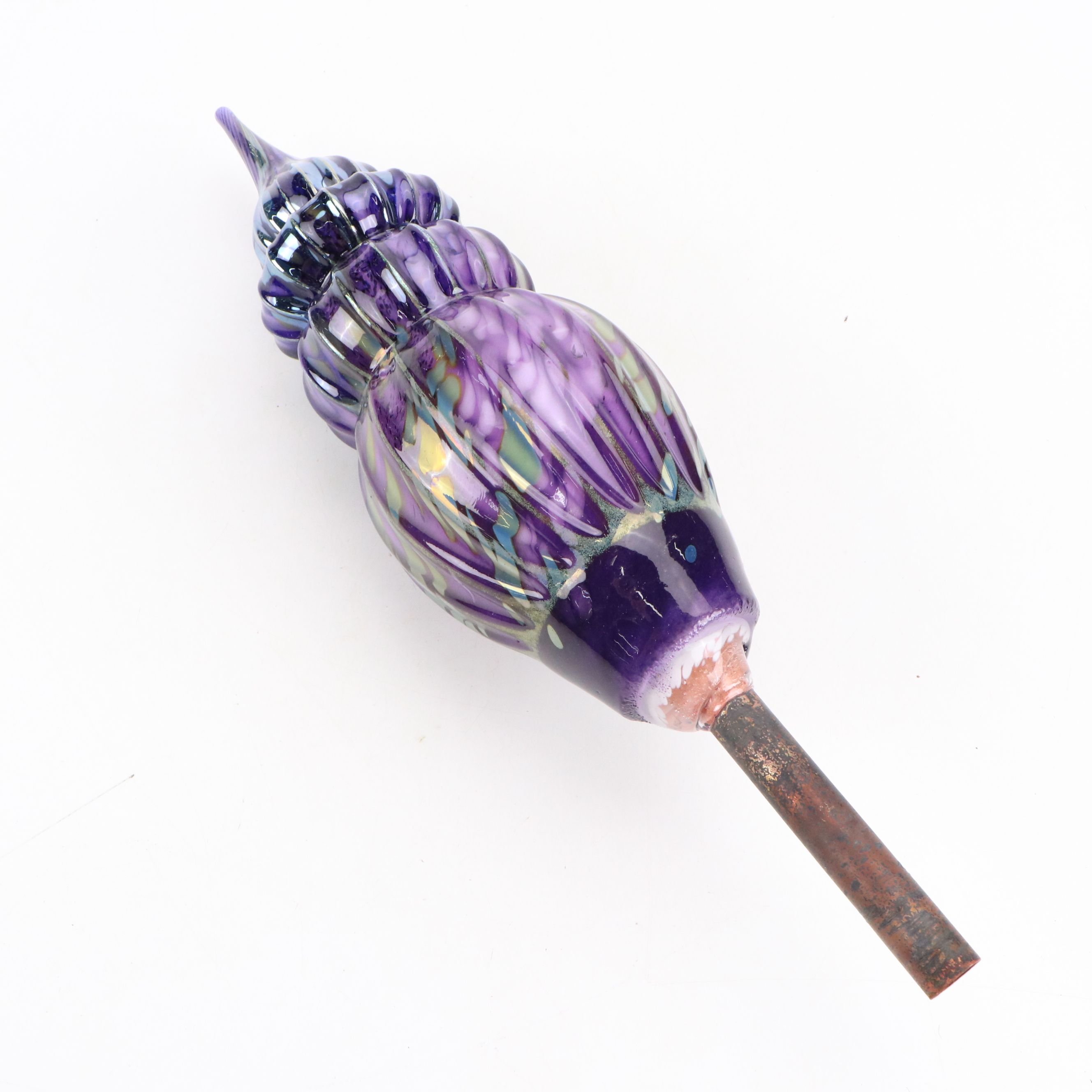 Jack Pine Blown Glass Lawn Sculptures with Mirror Centerpieces