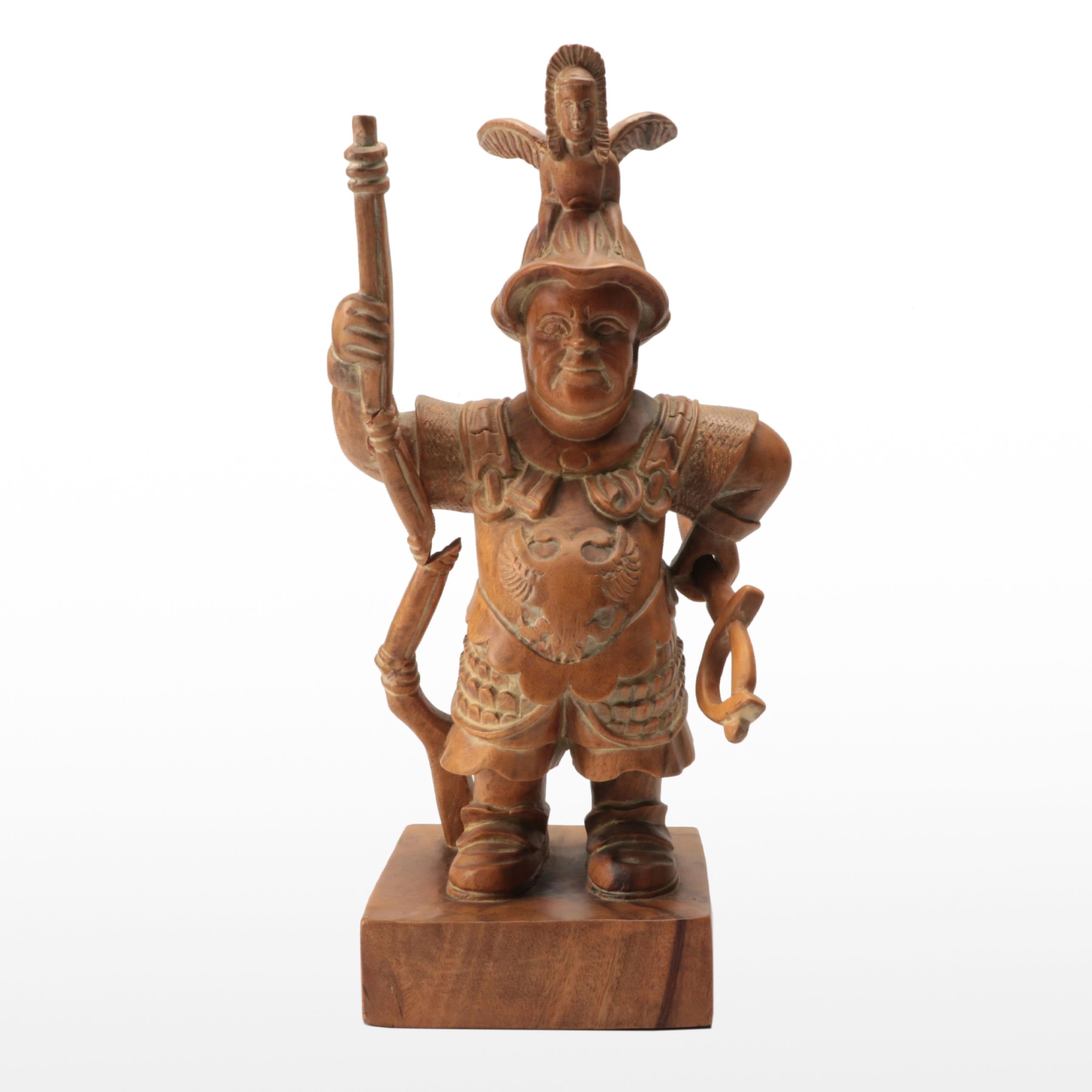 Banks, Coldstone Co. Carved Wood Figurine