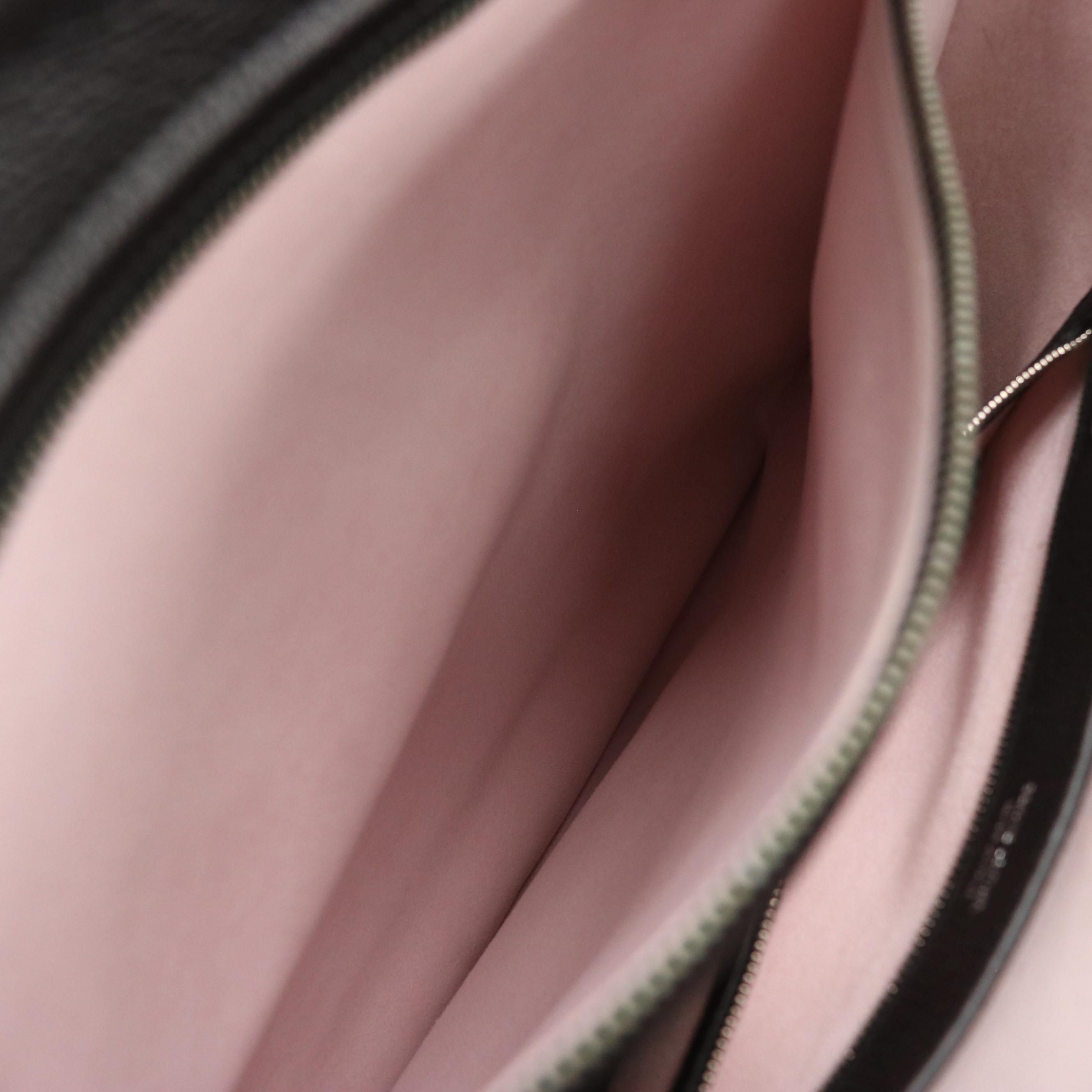 Tod's Joy Flap Tote in Black Grained Calfskin Leather