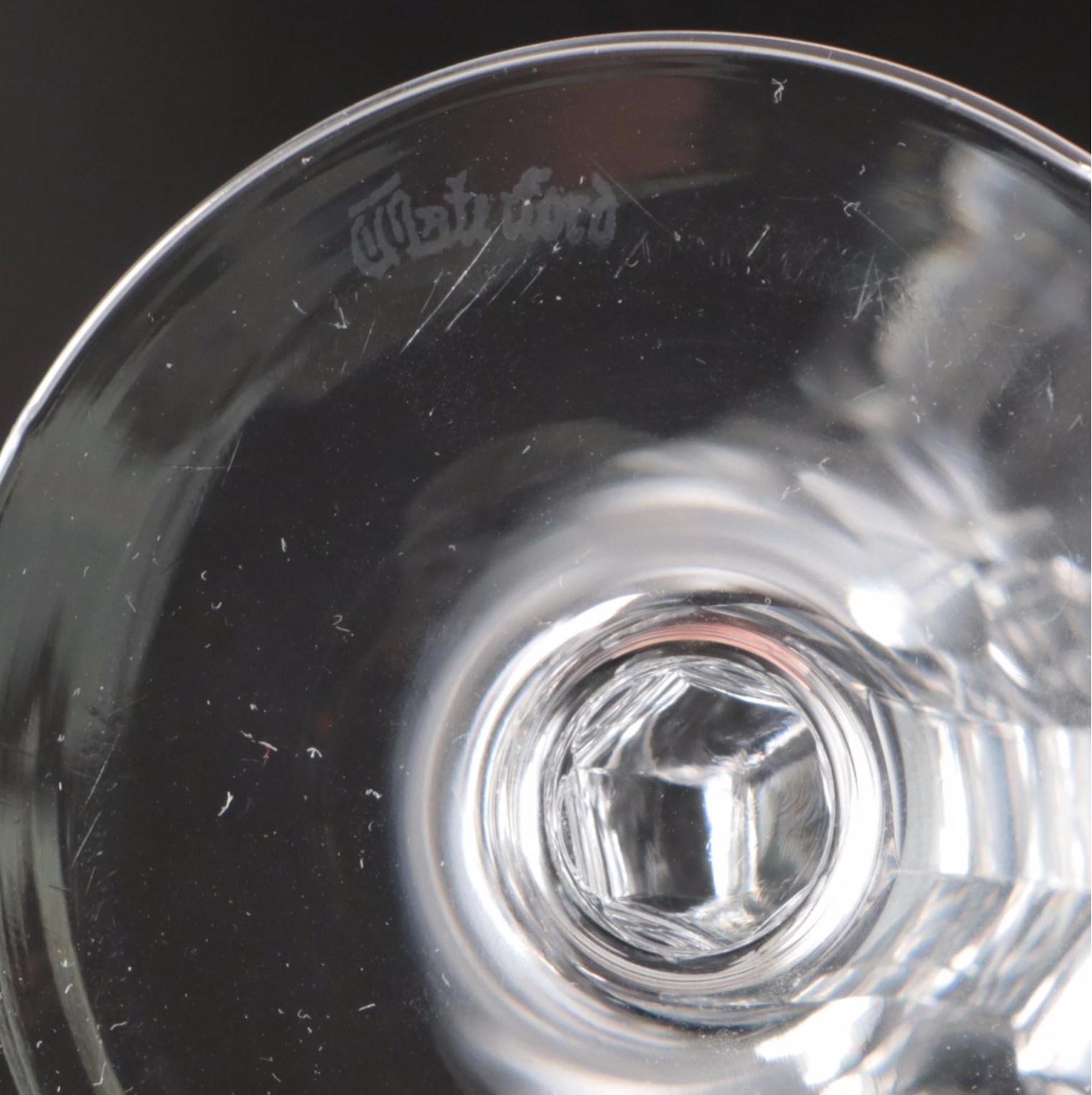 Waterford Crystal "Curraghmore" Water Goblets, Late 20th Century