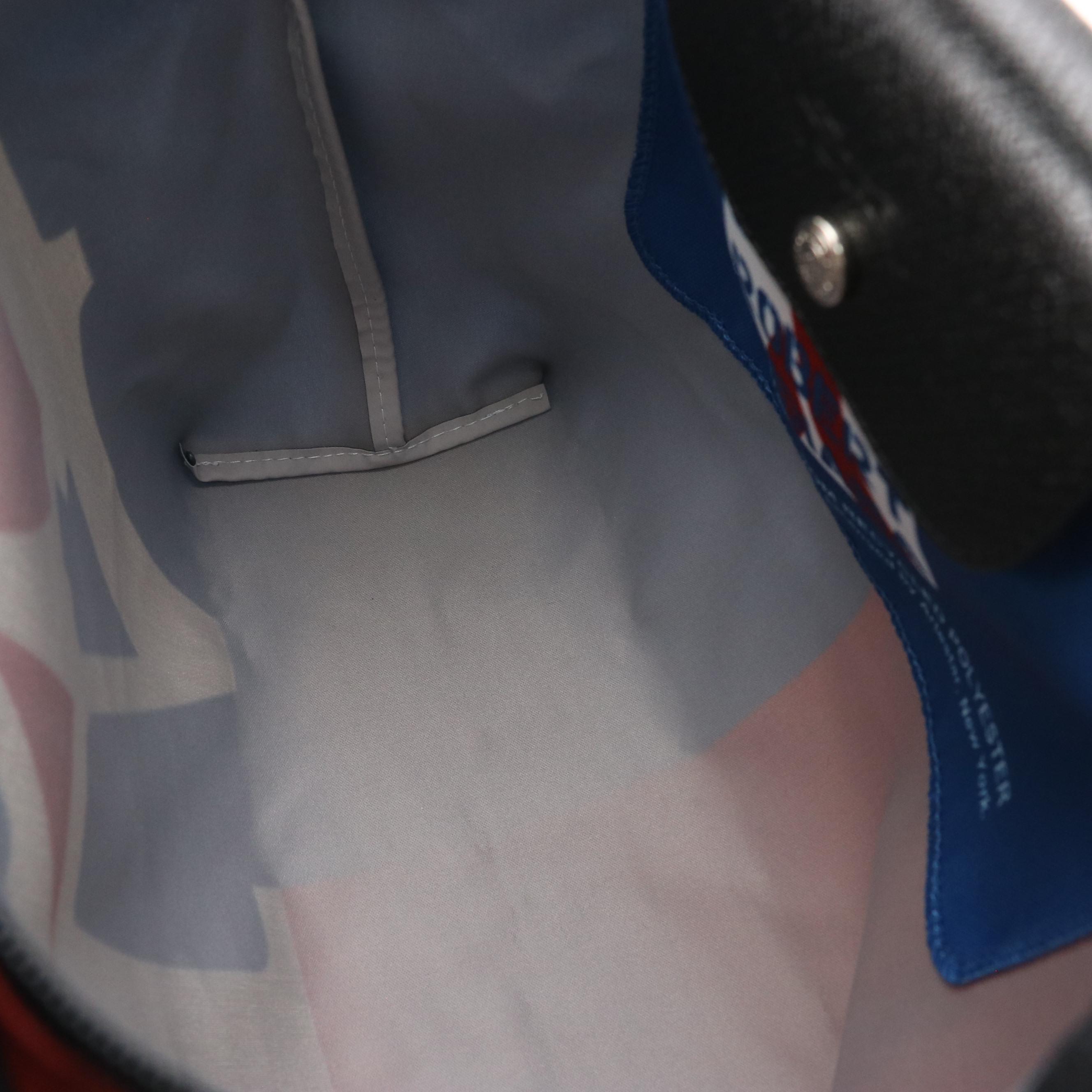 Longchamp x Robert Indiana LOVE Le Pliage Tote in Nylon Canvas and Leather Trim