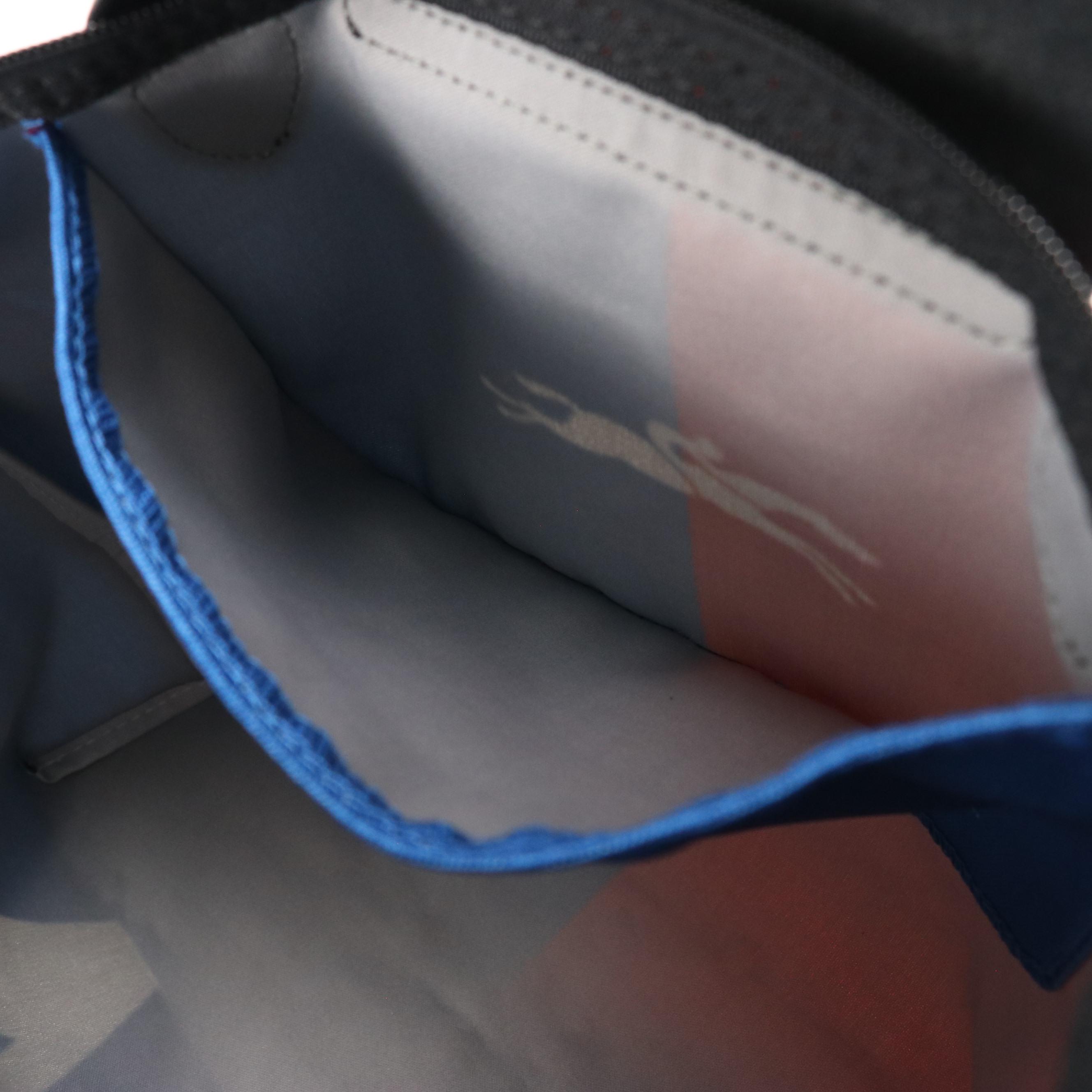 Longchamp x Robert Indiana LOVE Le Pliage Tote in Nylon Canvas and Leather Trim