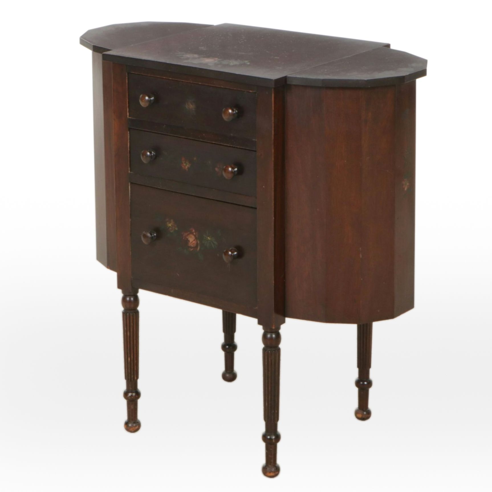 Martha Washington Style Mahogany Sewing Table