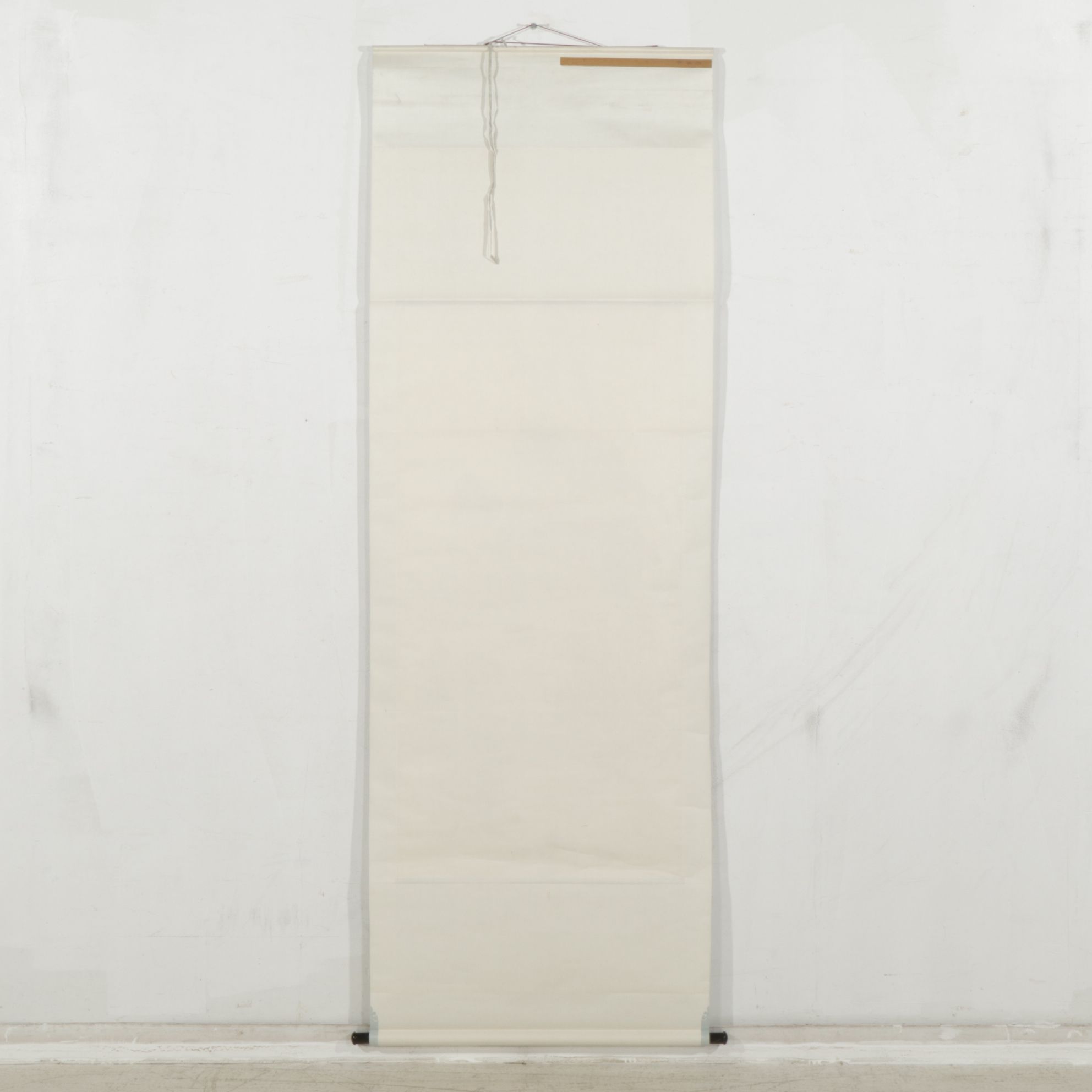 Zhou Sicong Large Watercolor Scroll Painting of Two Women in a Garden