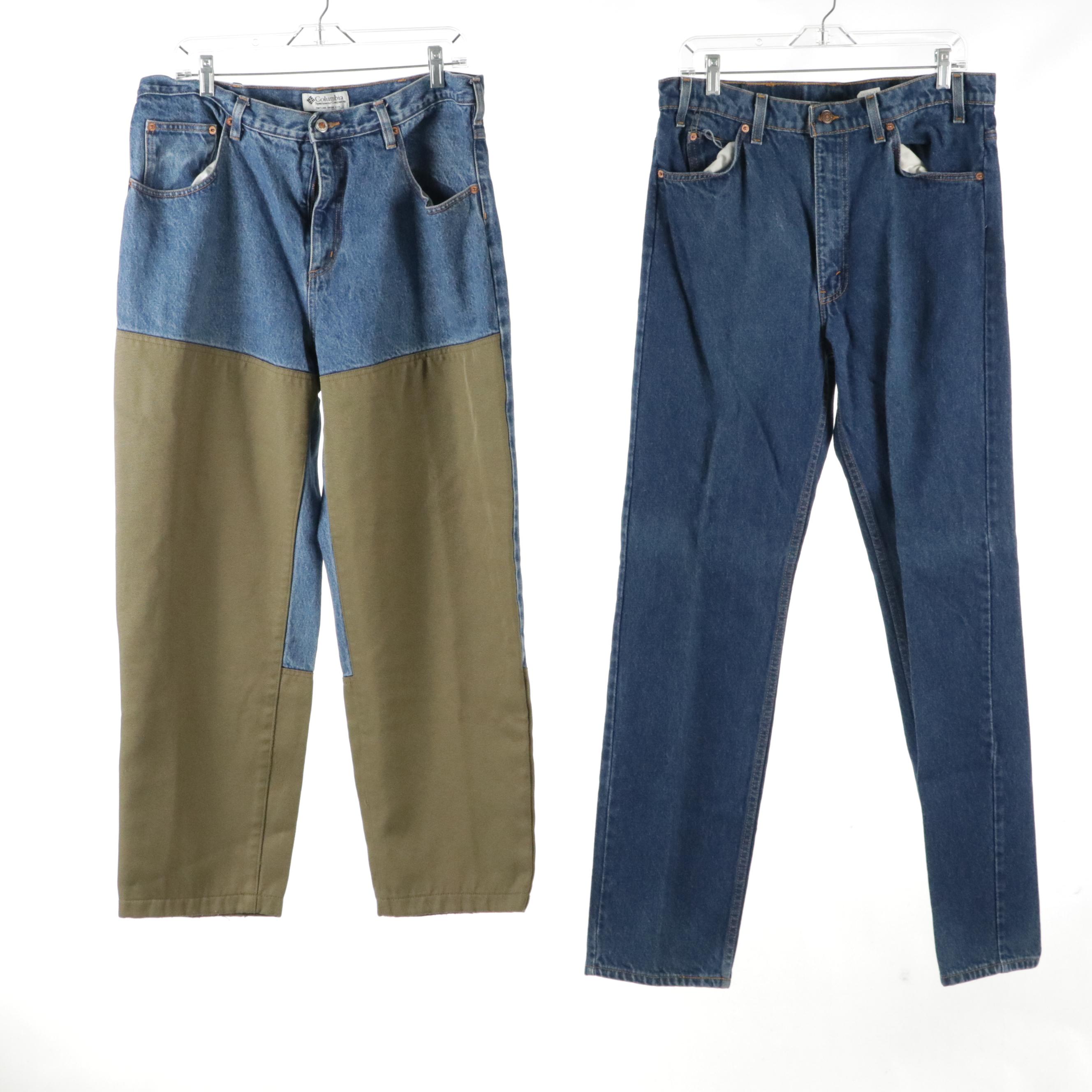Men's Denim Jeans Featuring Columbia Sportswear, Levi's, and Tommy Jeans