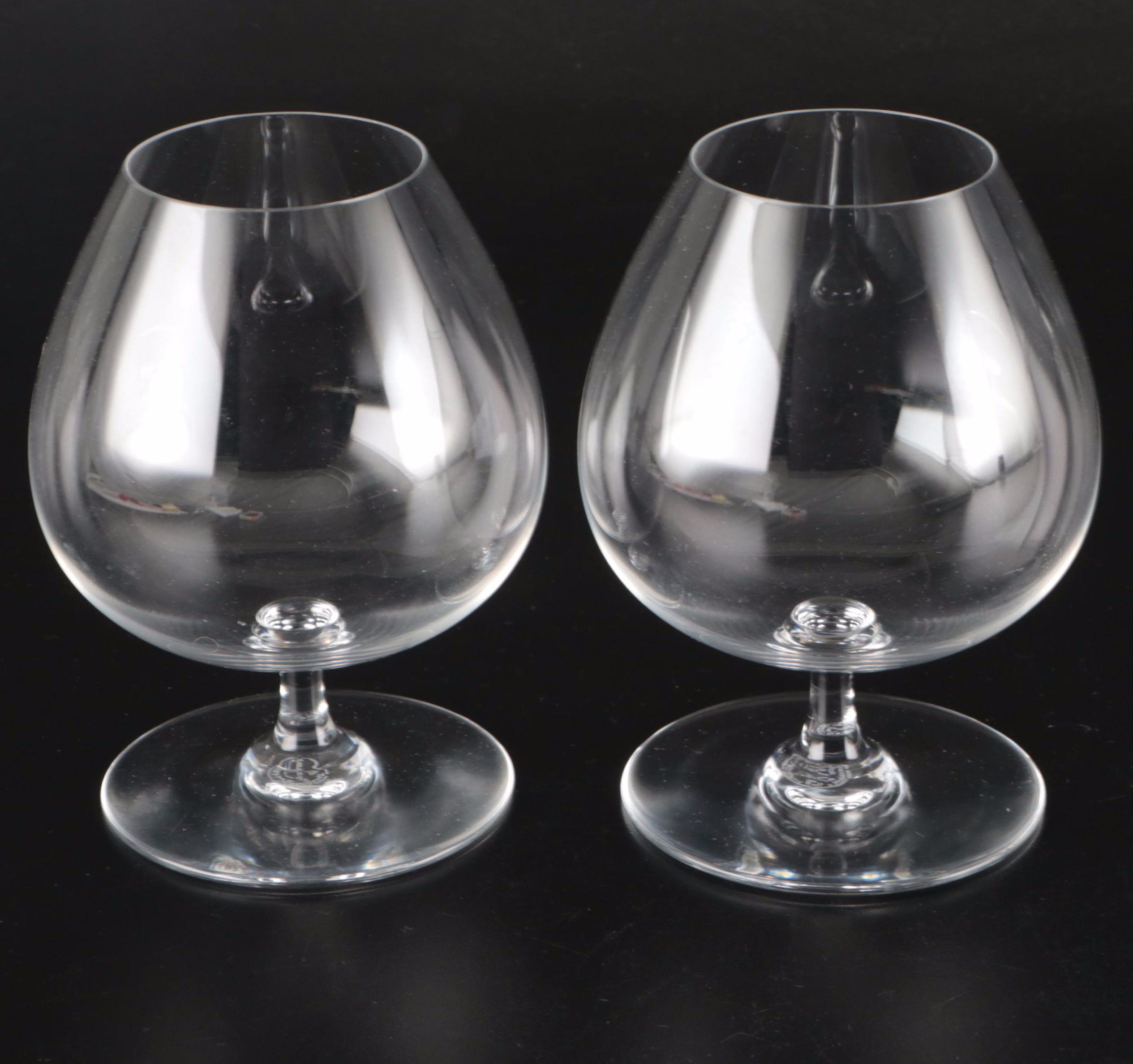 Baccarat "Perfection" Crystal Brandy Glasses and "Orsay" Decanter Coaster