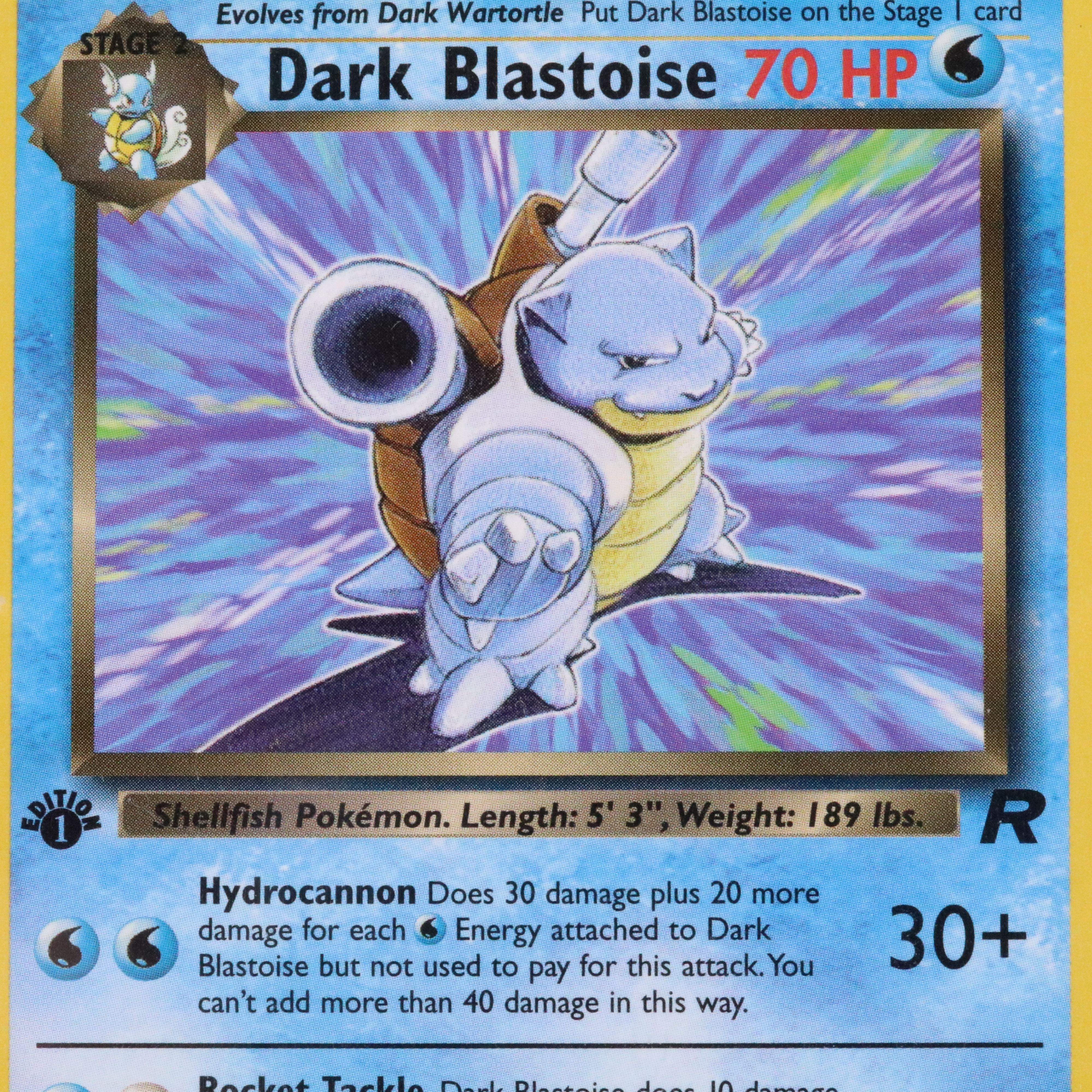 Team Rocket Dark Blastoise 1st Edition Pokémon Card Graded PSA 9