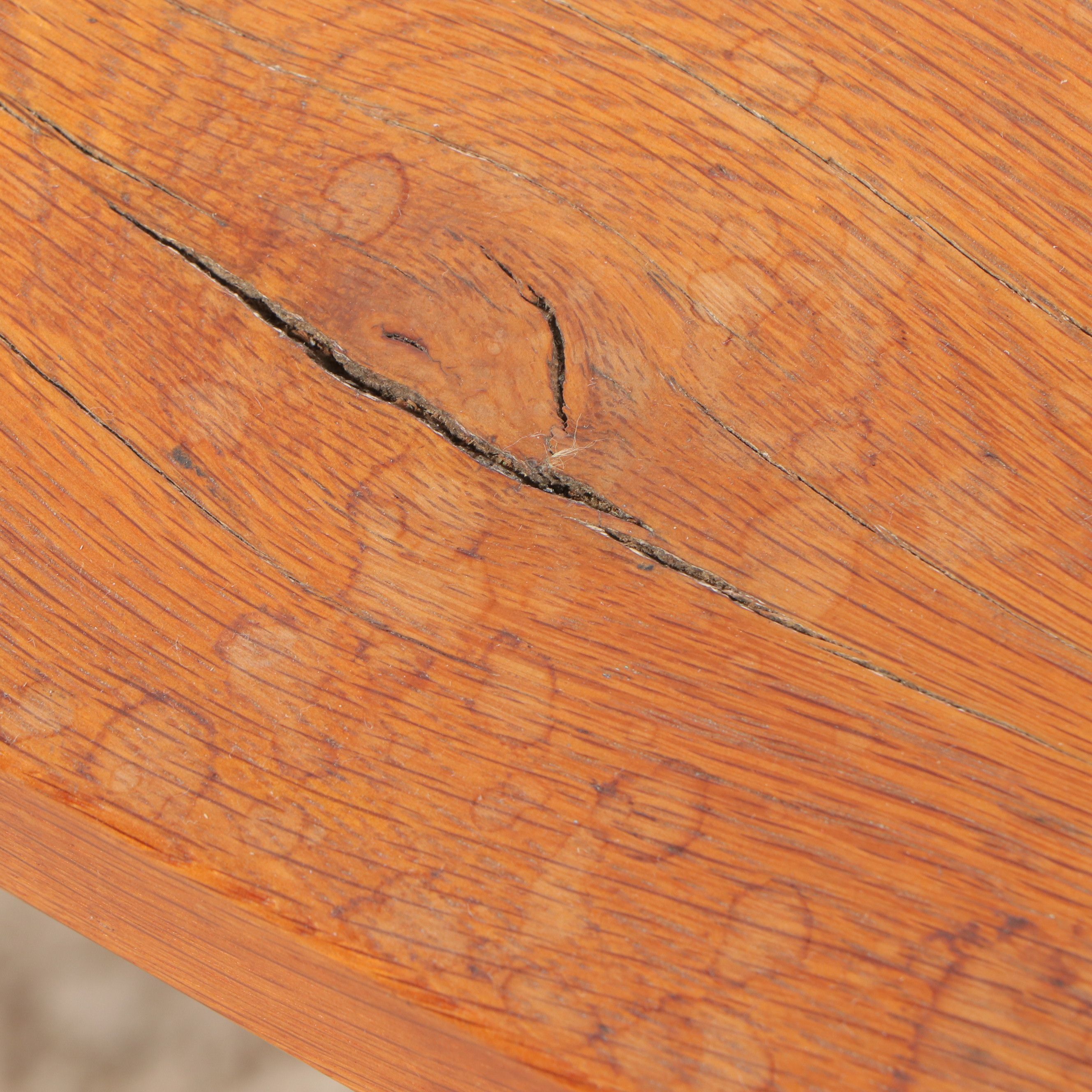Rustic Style Pine Coffee Table with Stone Inset Top