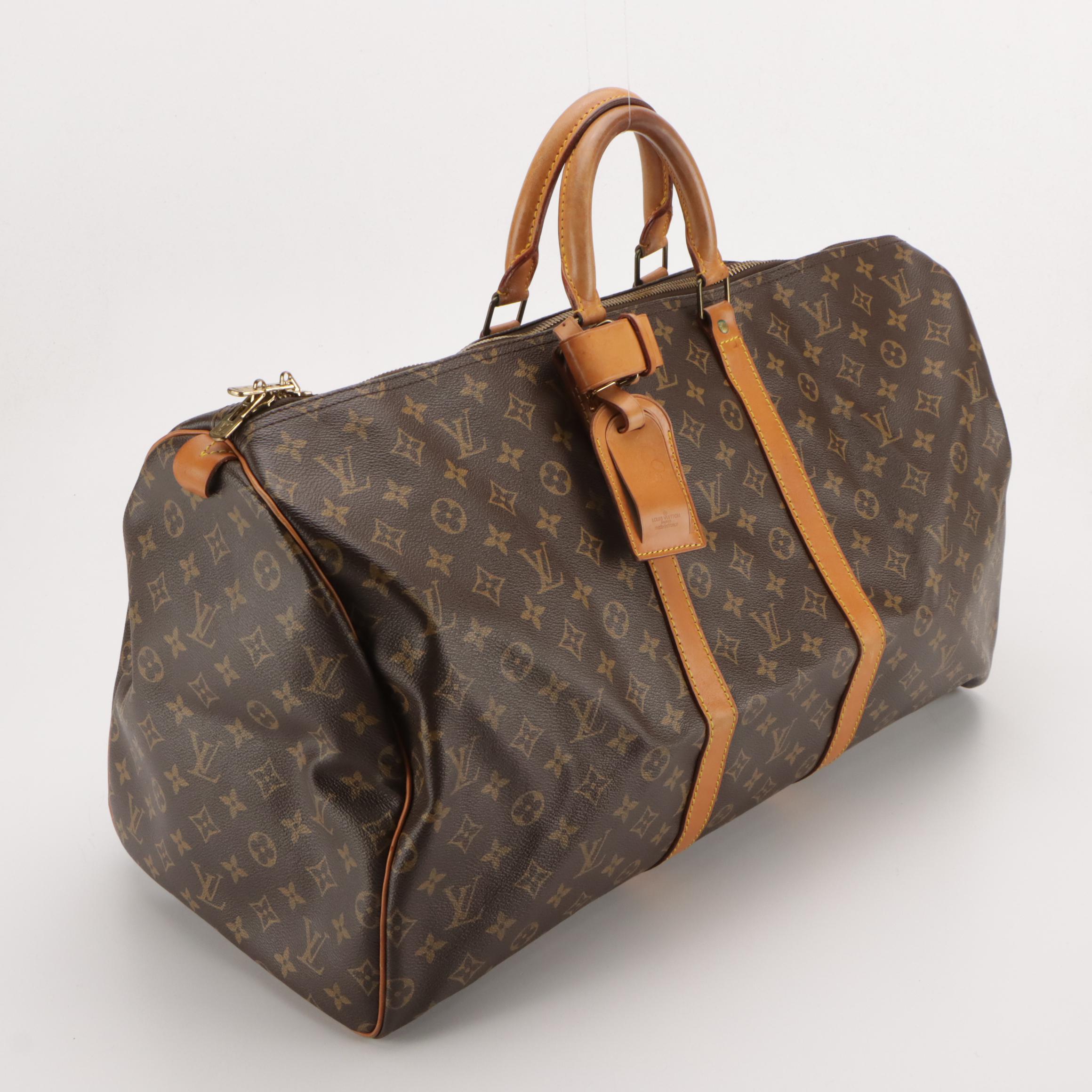 Louis Vuitton Keepall 55 in Monogram Canvas and Vachetta Leather