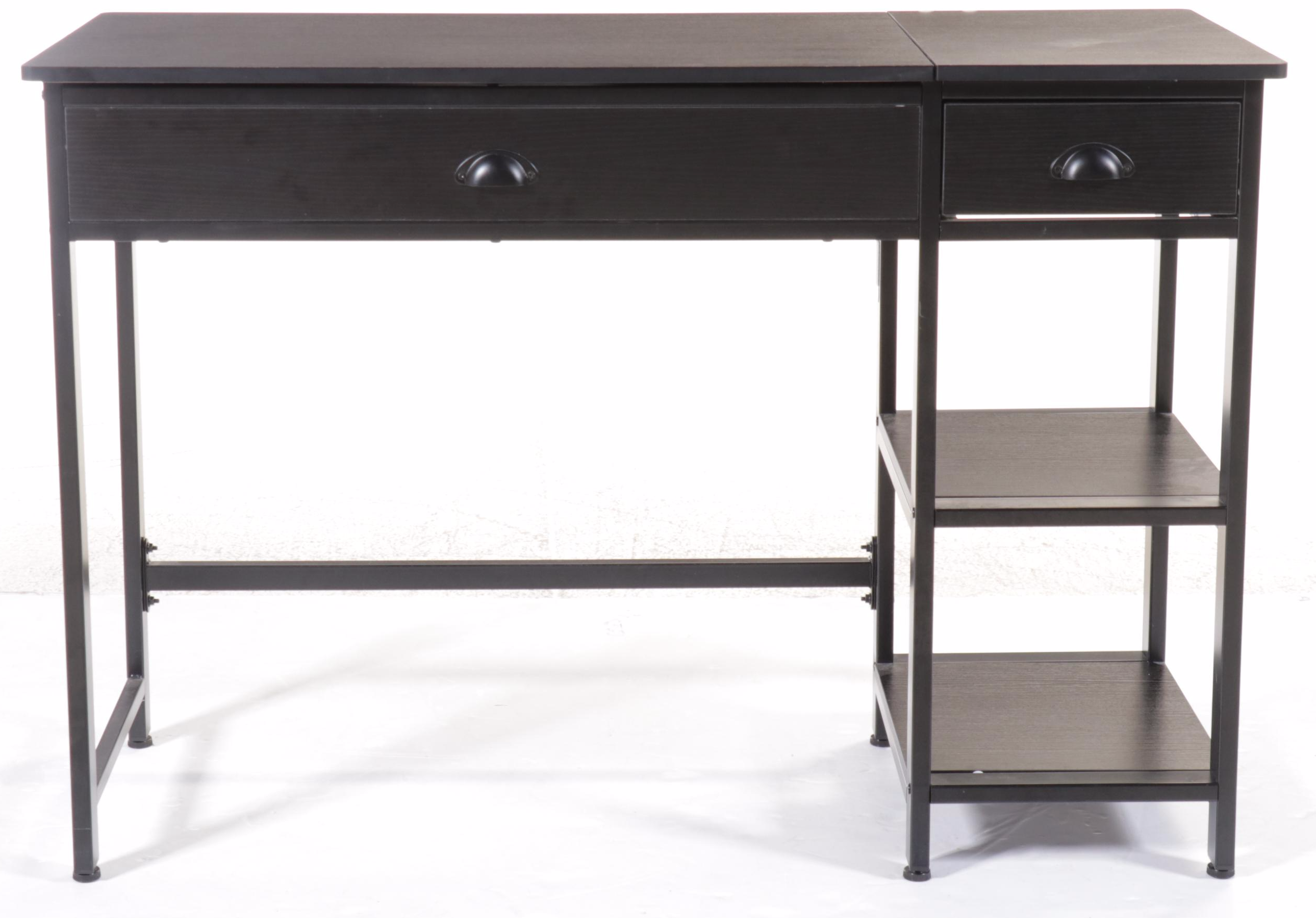 Modern Ebonized Wood Standing Desk