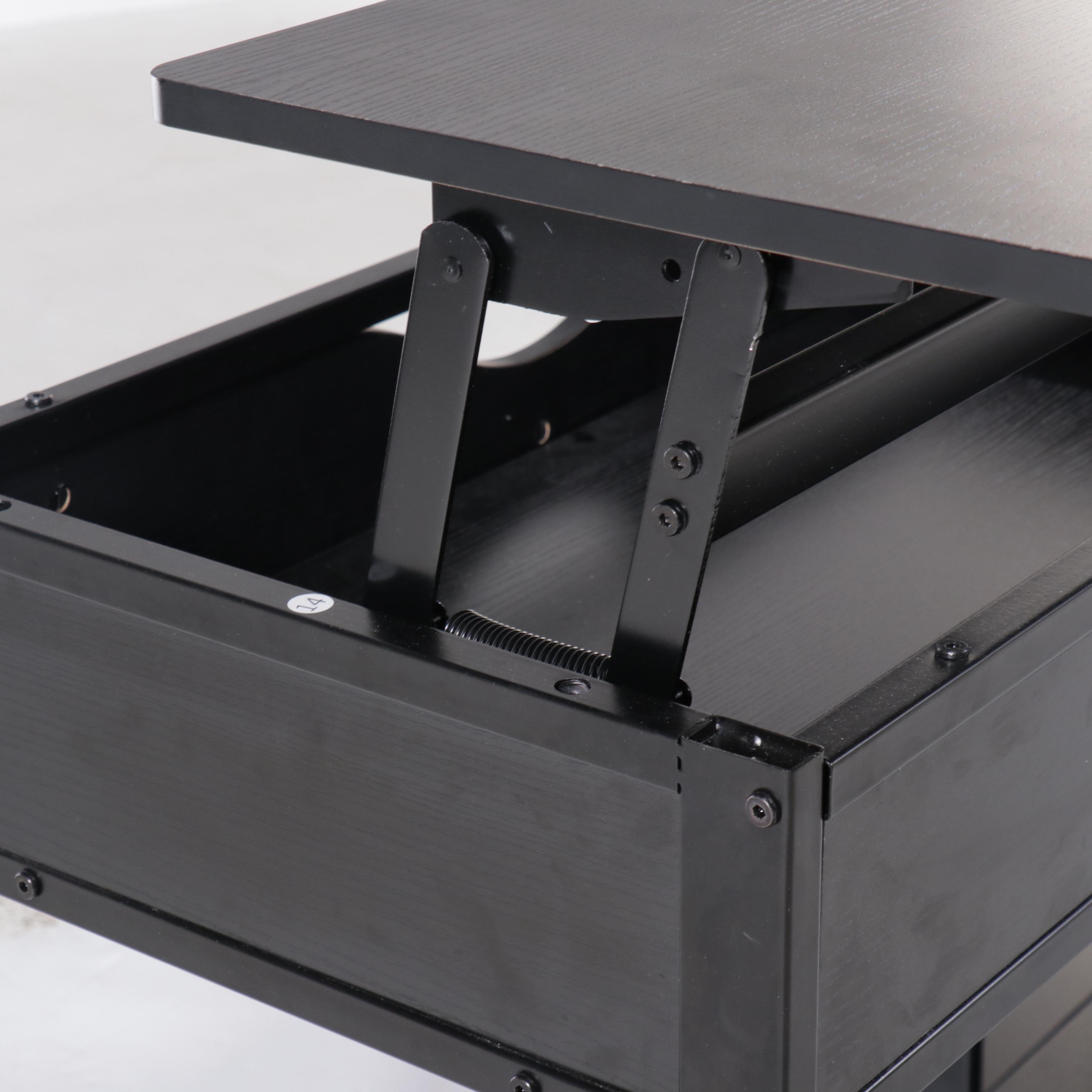 Modern Ebonized Wood Standing Desk