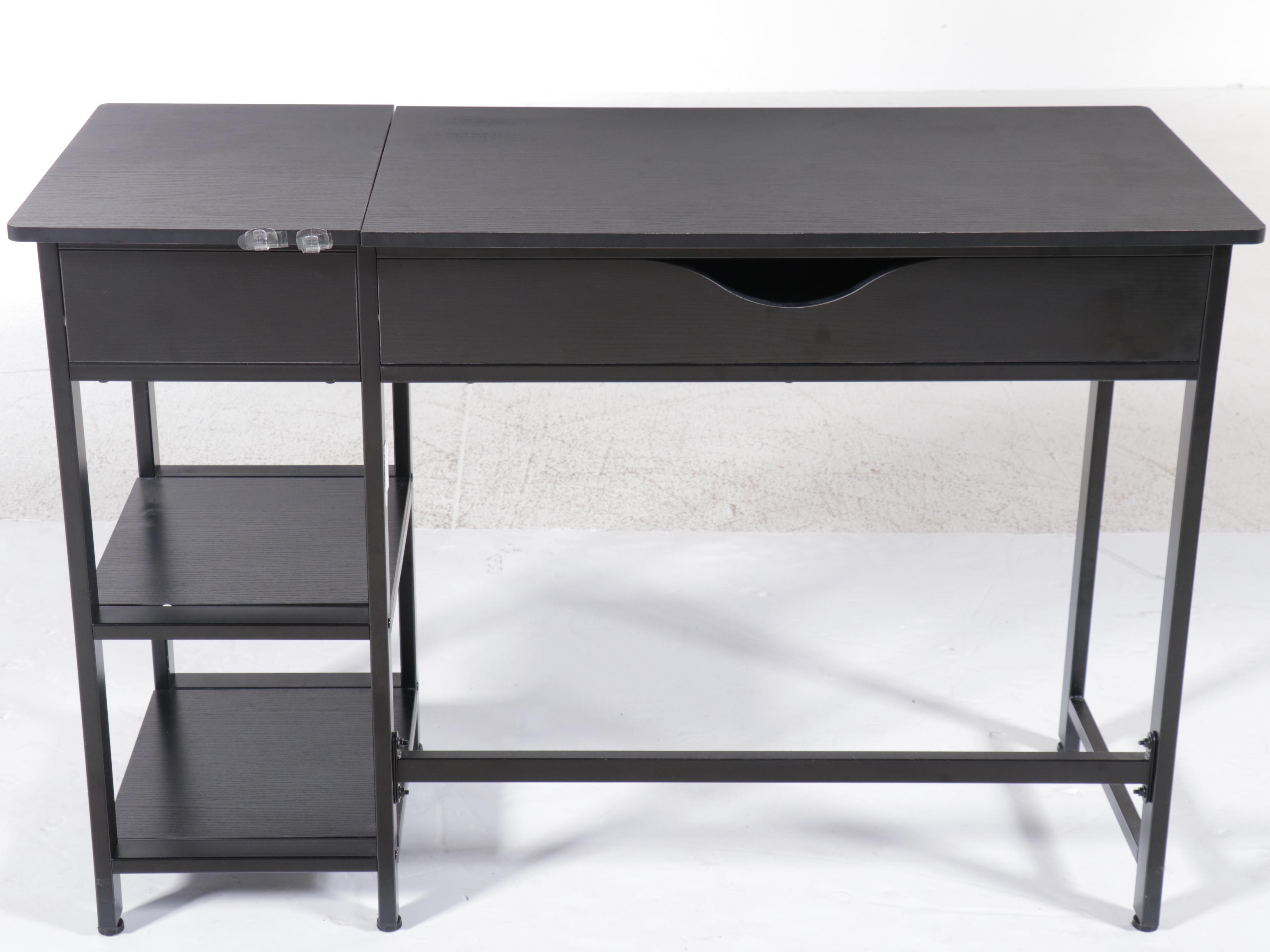 Modern Ebonized Wood Standing Desk