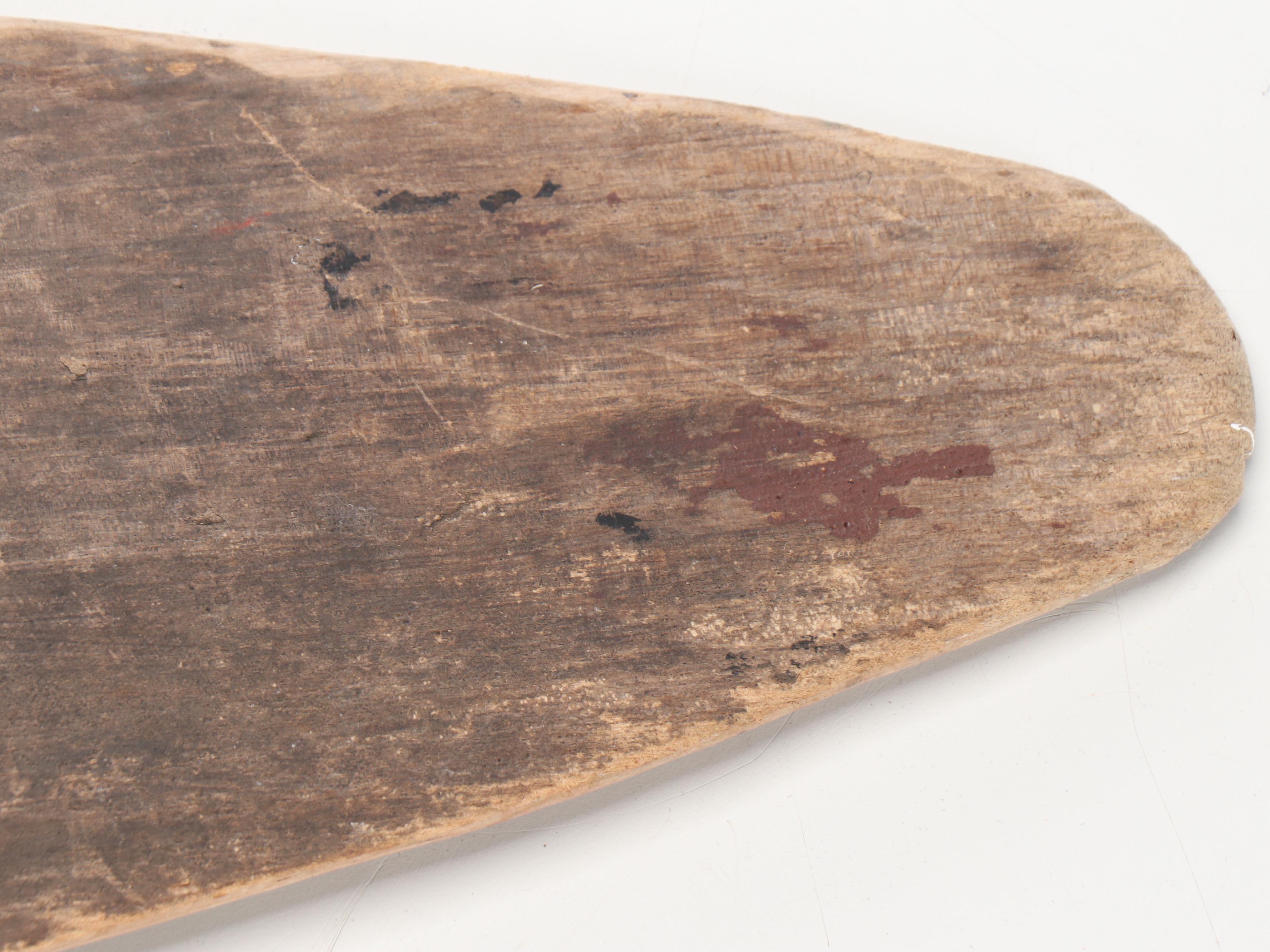 Two Indigenous Subarctic/Pacific Northwest Coast Wooden Oars