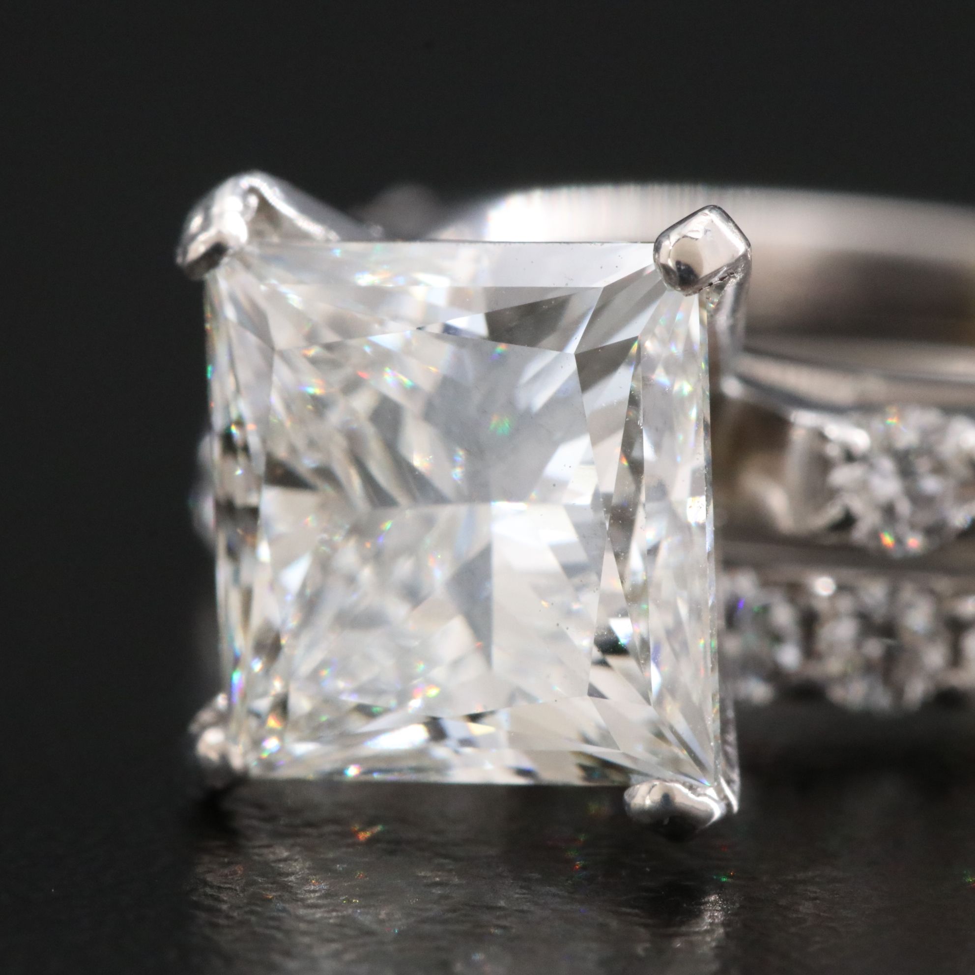 14K 5.44 CTW Lab Grown Diamond Ring Set with IGI Report