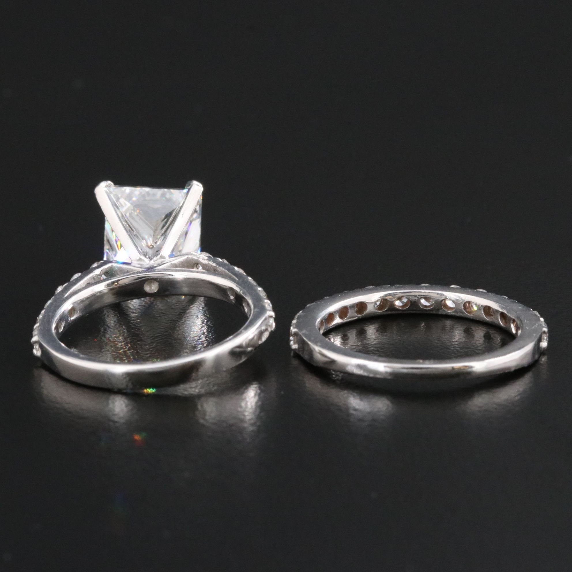 14K 5.44 CTW Lab Grown Diamond Ring Set with IGI Report