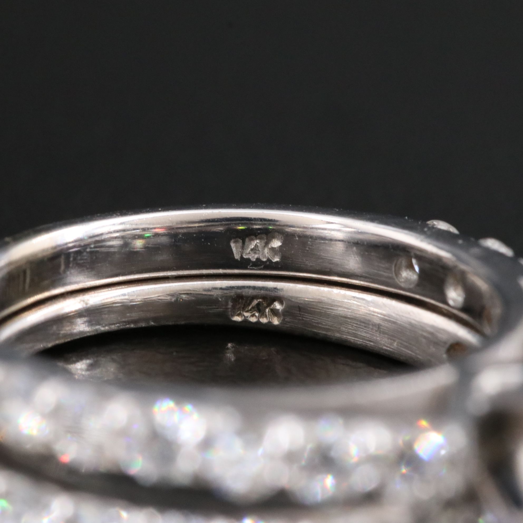 14K 5.44 CTW Lab Grown Diamond Ring Set with IGI Report