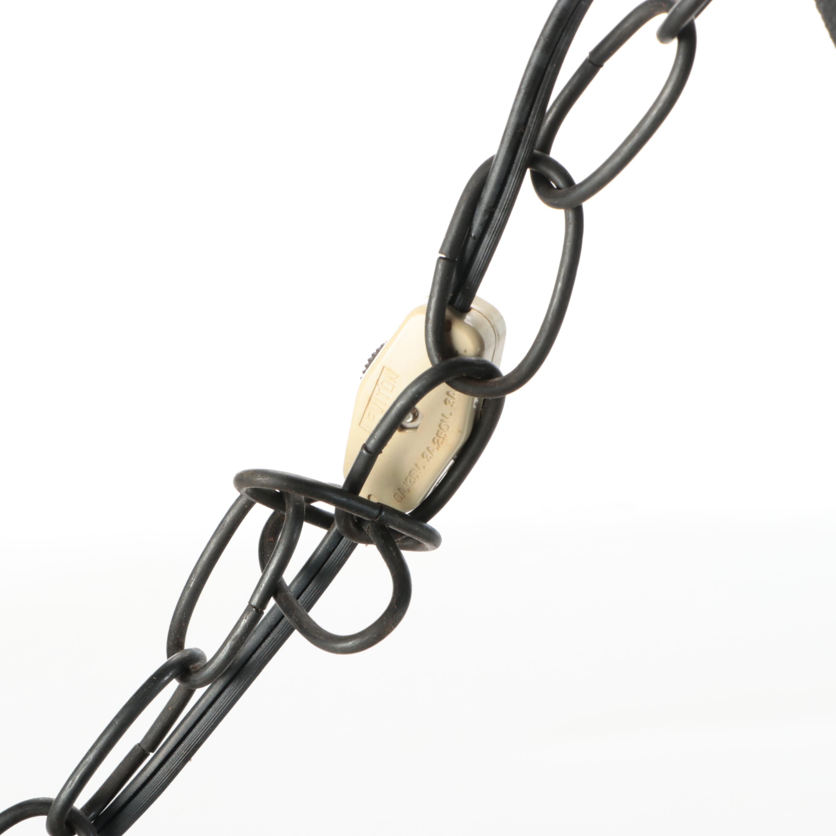 Art Deco Style Milk Glass Pendant Fixture