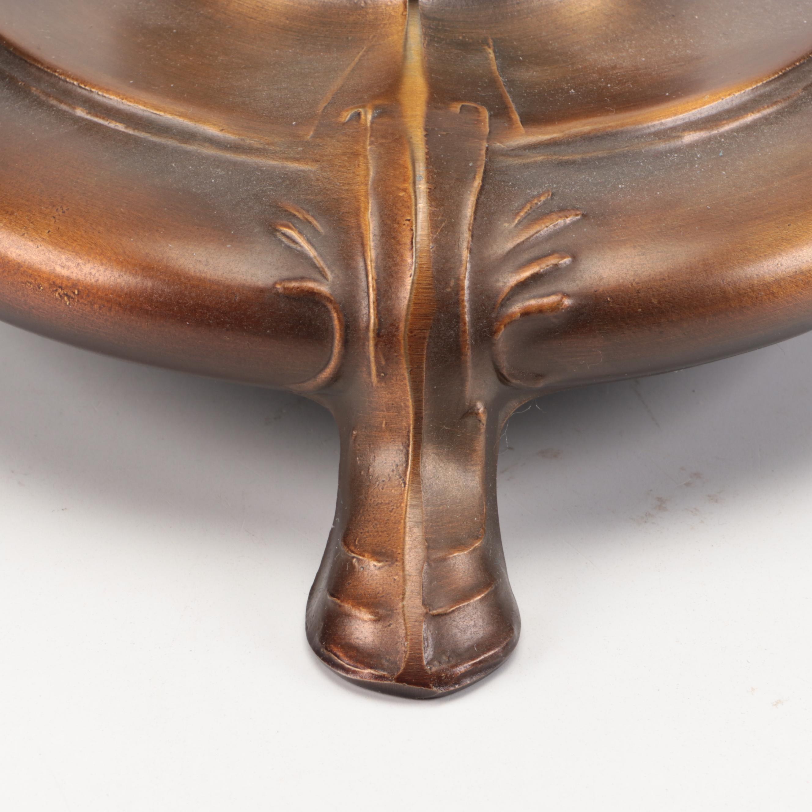 Dale Tiffany Metal Table Lamp with Butterfly Slag Glass Shade