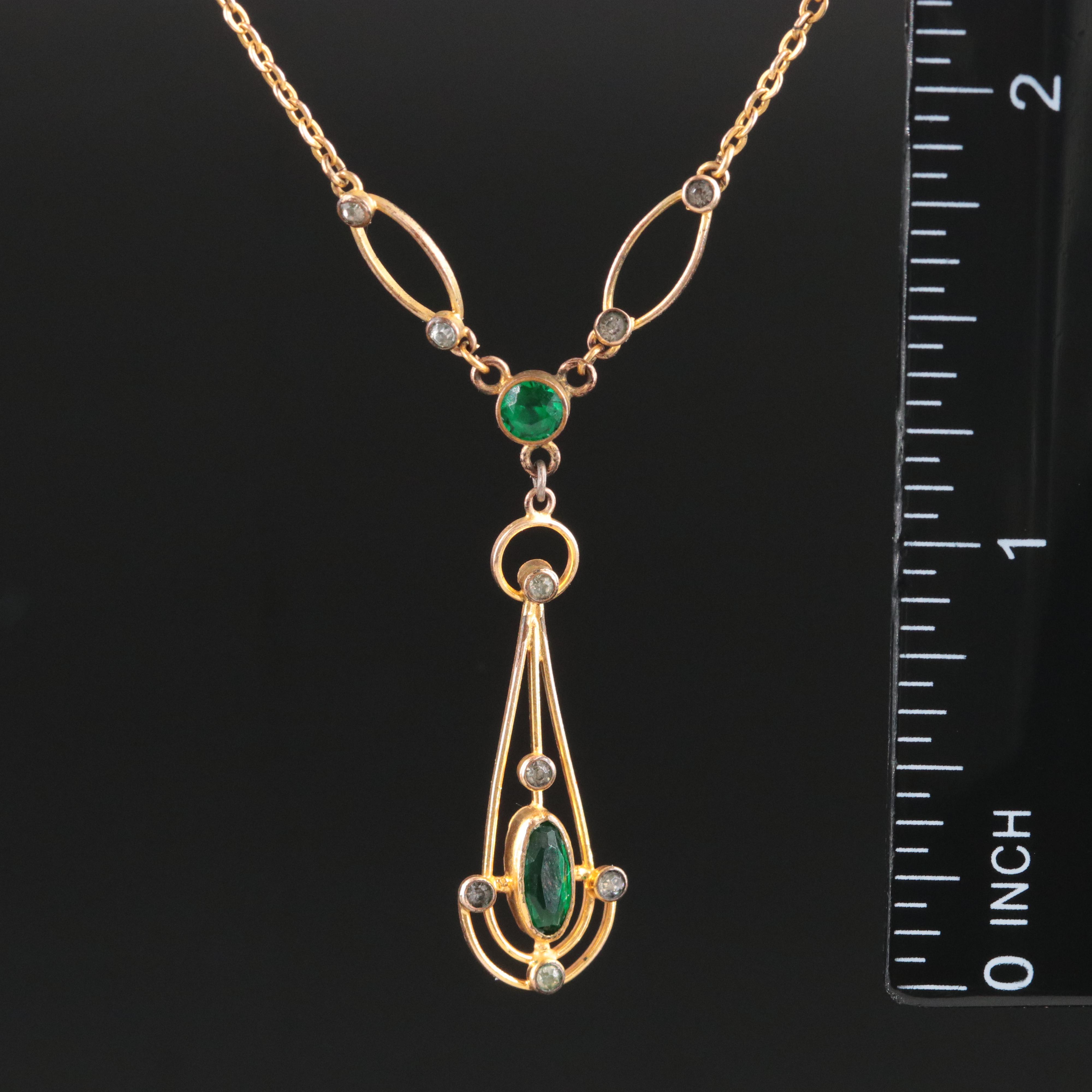 Chapin & Hollister Co. Rhinestone Necklace, Early 1900s