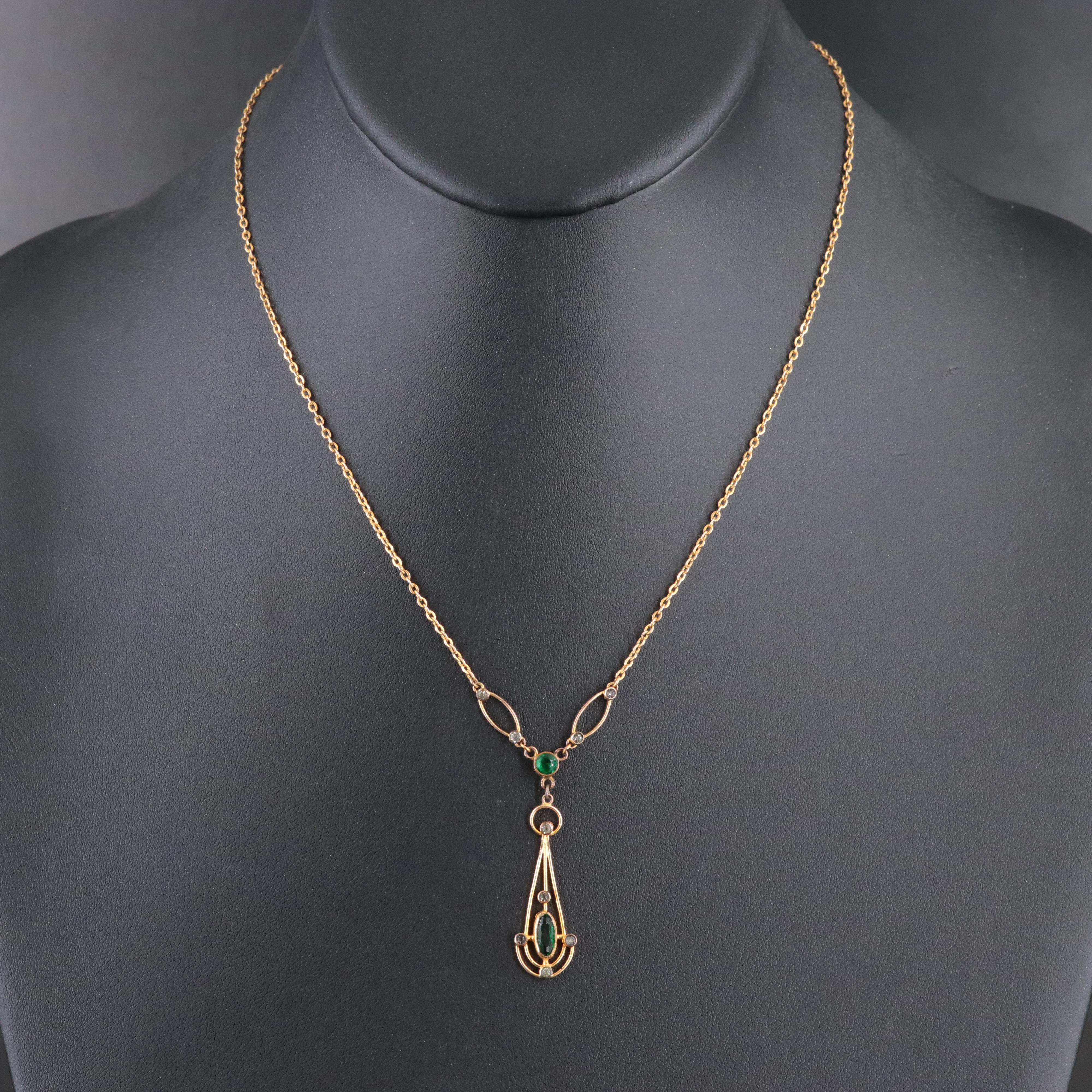 Chapin & Hollister Co. Rhinestone Necklace, Early 1900s