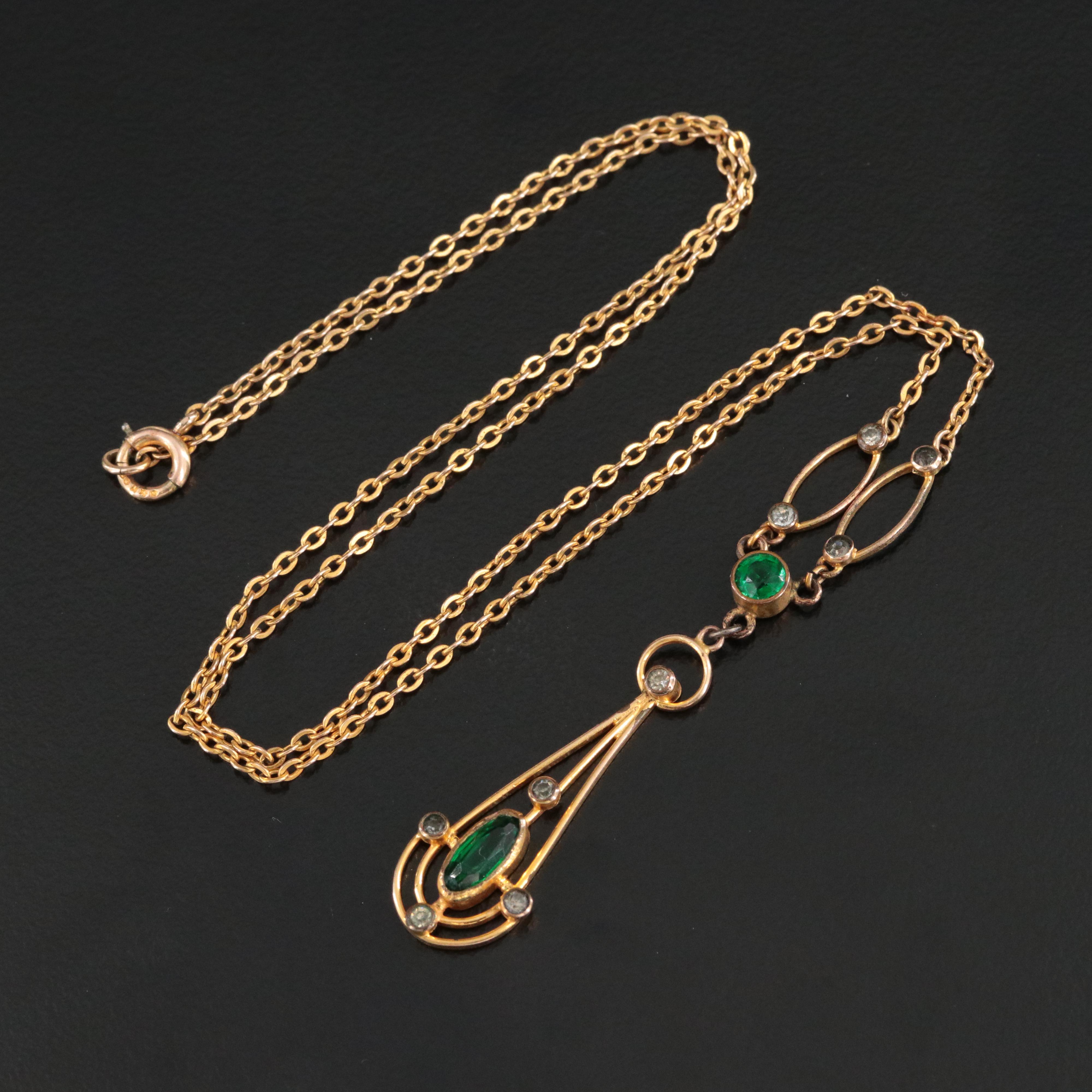 Chapin & Hollister Co. Rhinestone Necklace, Early 1900s