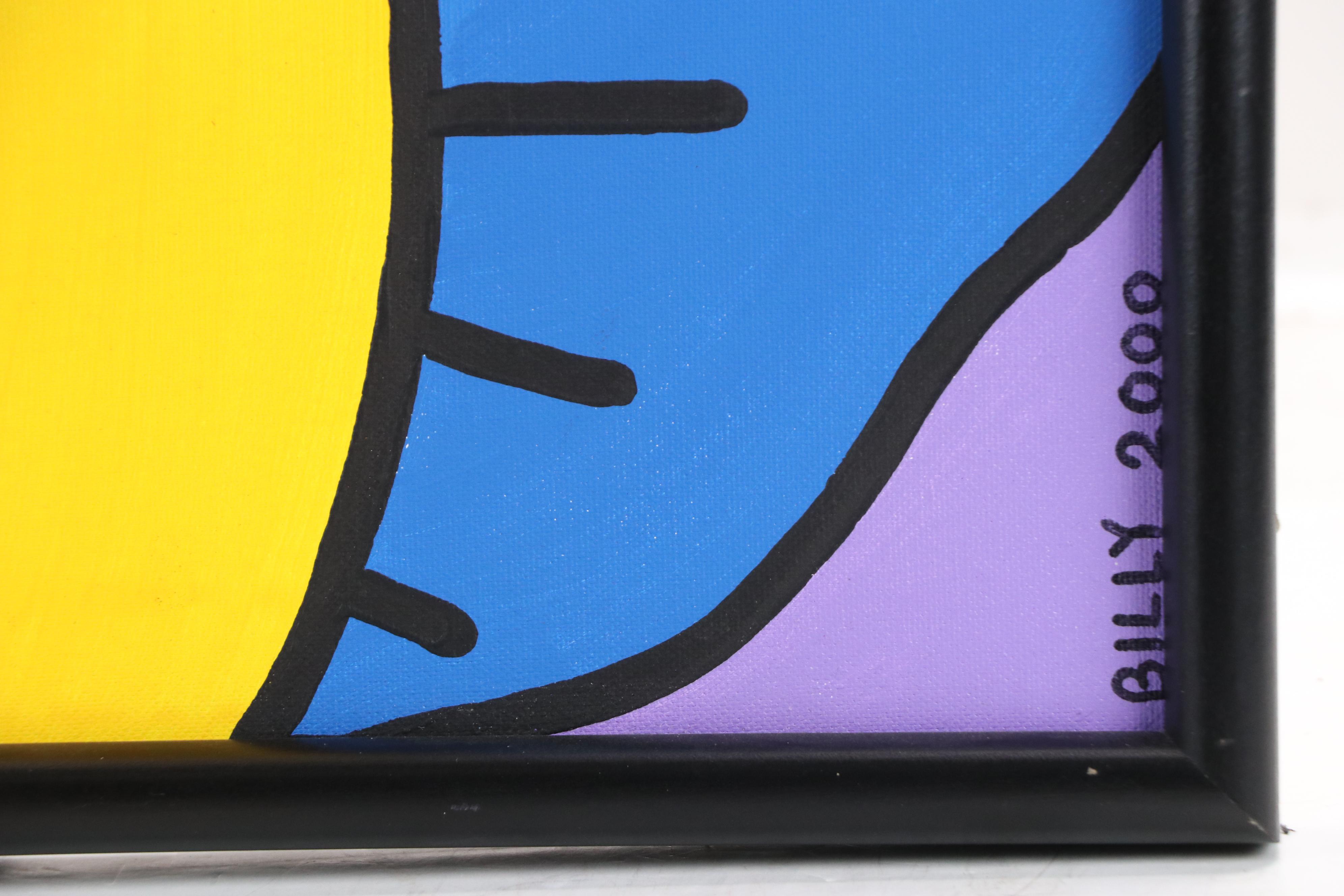 Billy the Artist Acrylic Painting "Siblings", 2000, and Book