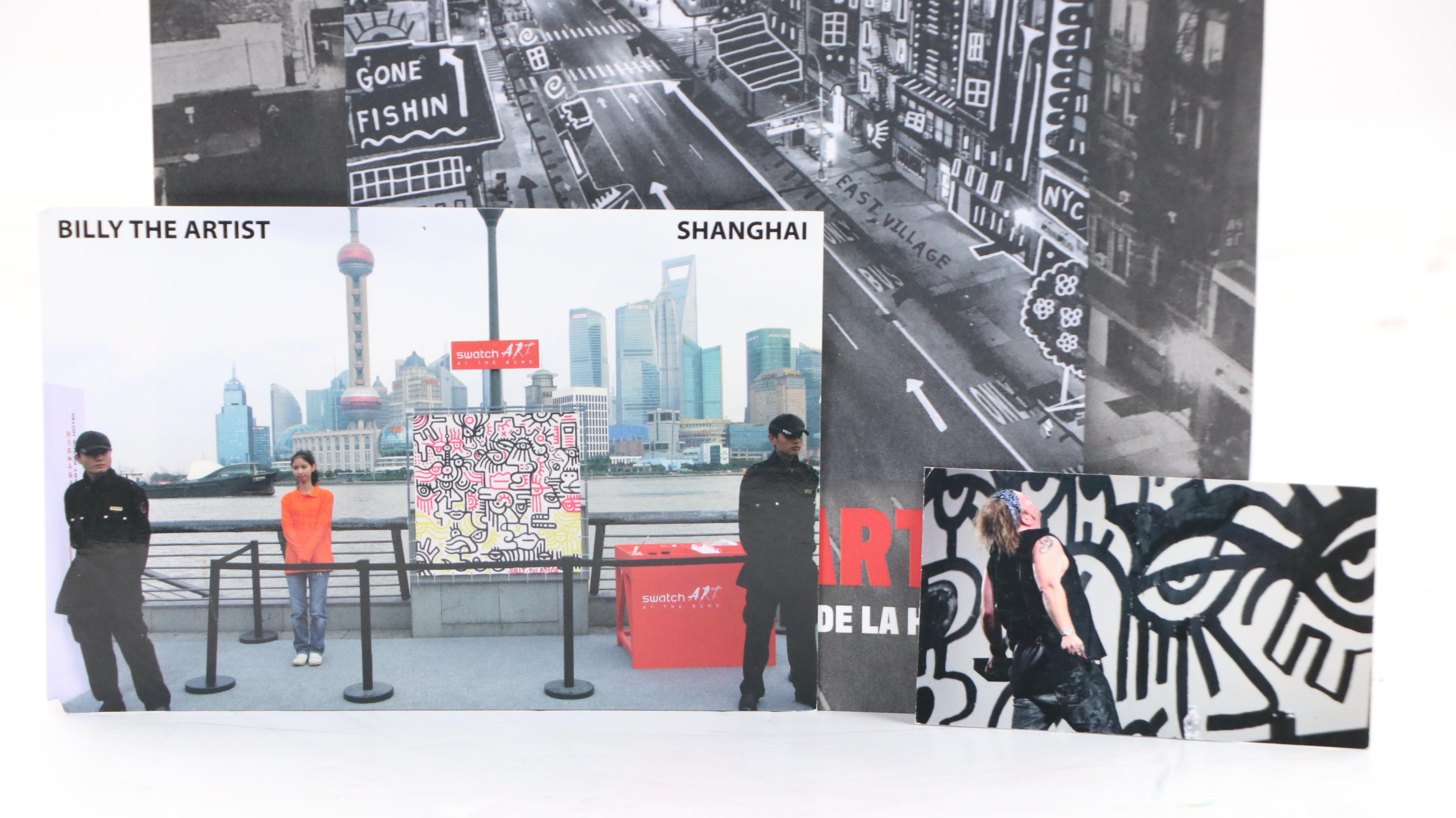 Billy the Artist Acrylic Painting "Siblings", 2000, and Book