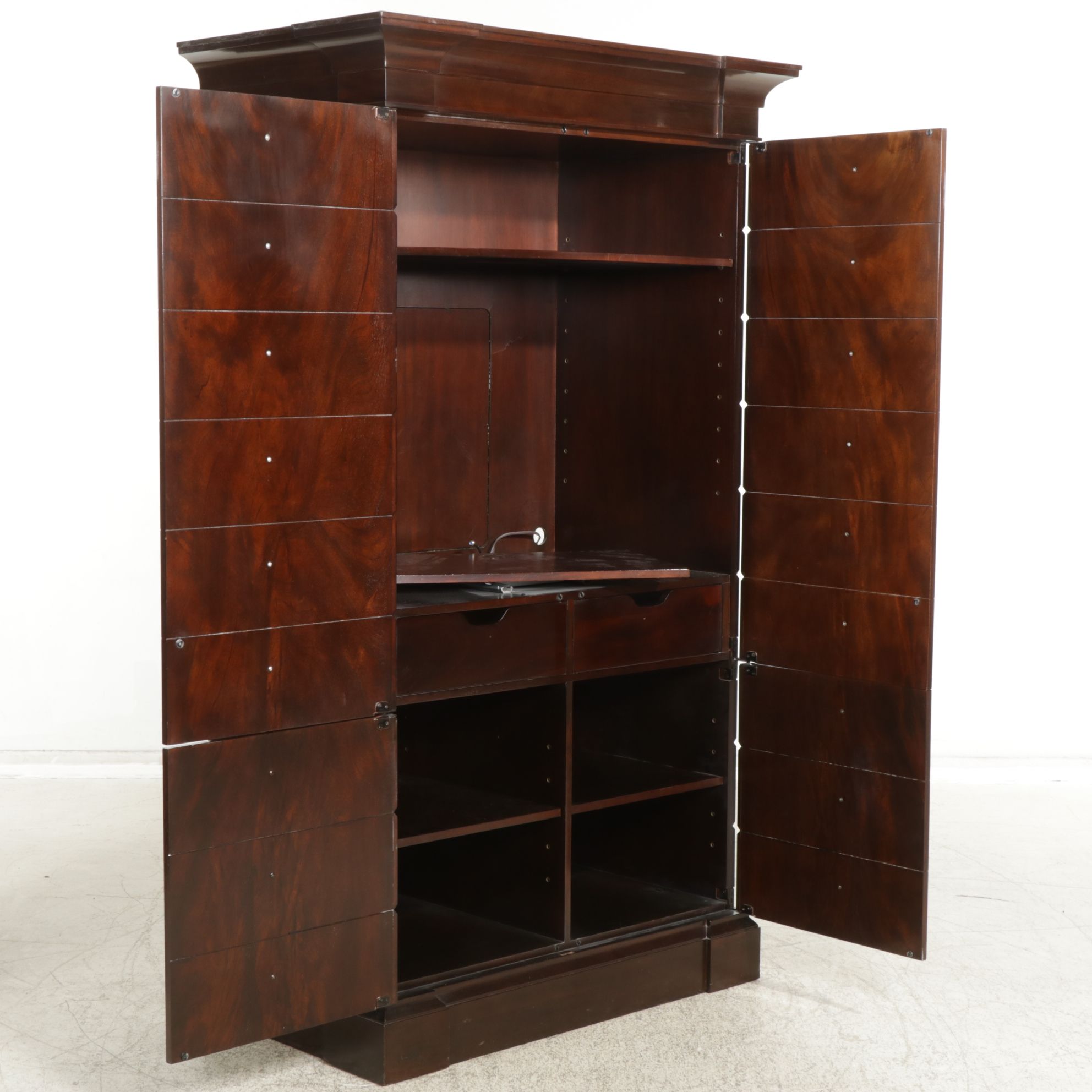 Baker Furniture Mahogany Entertainment Armoire, 21st Century
