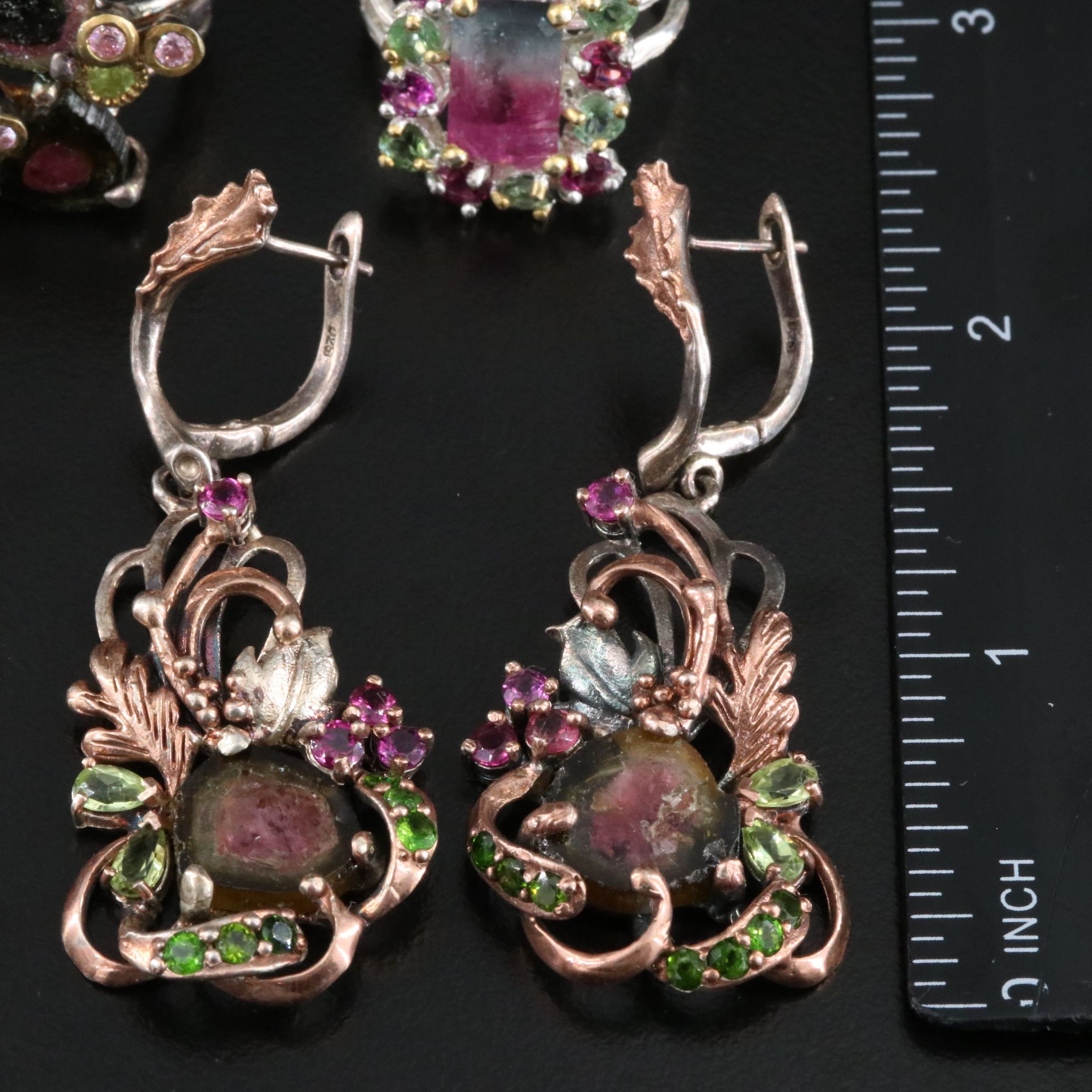 Sterling Gemstone Rings and Earrings