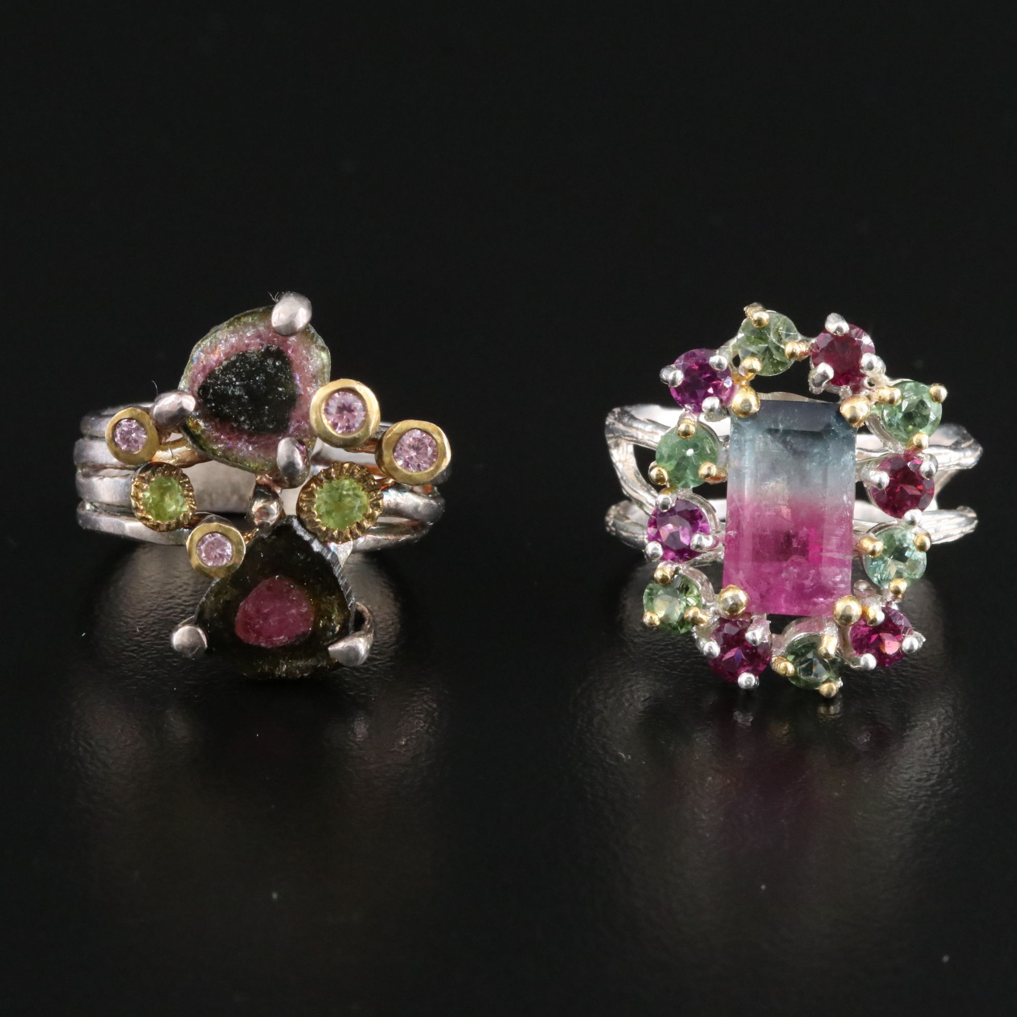 Sterling Gemstone Rings and Earrings