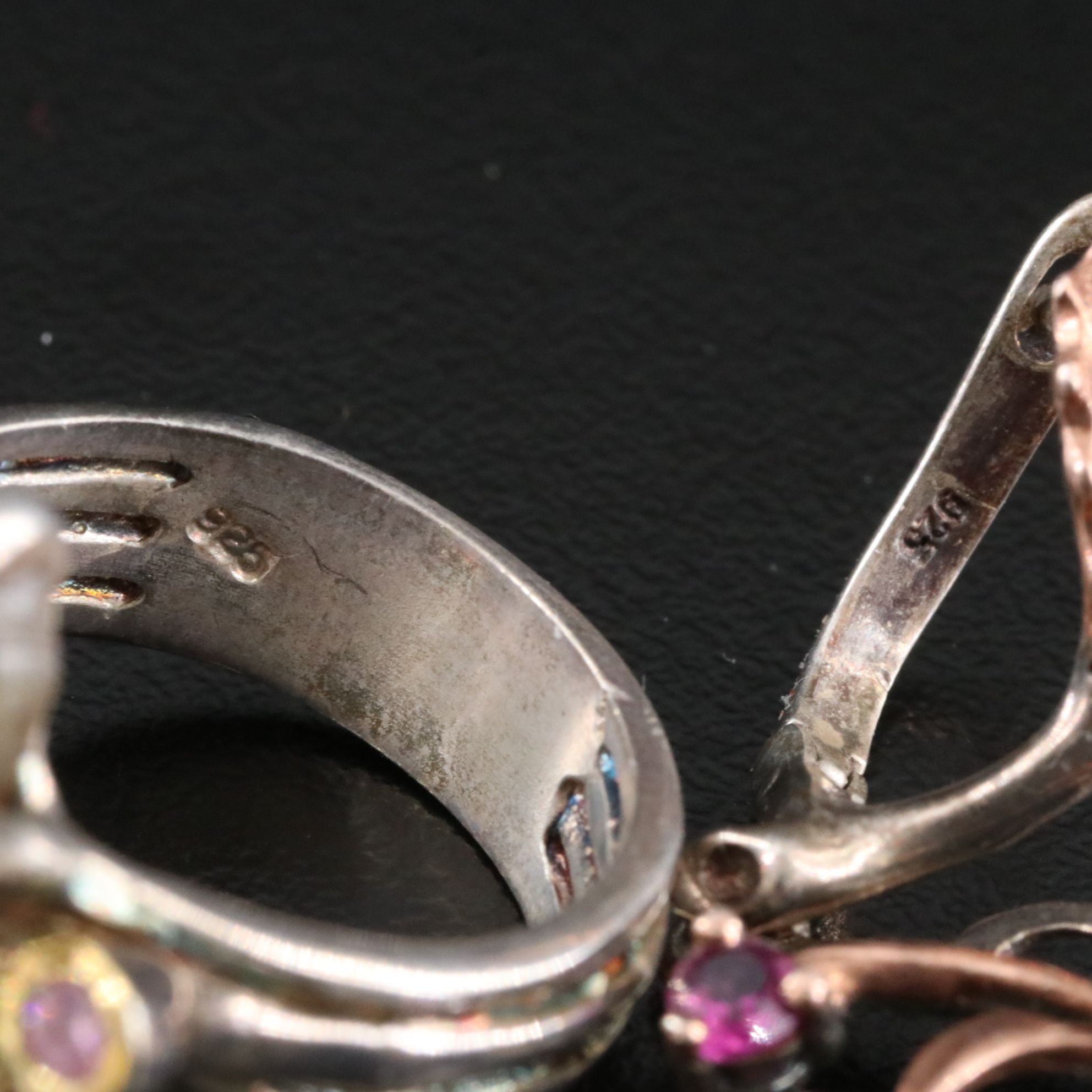 Sterling Gemstone Rings and Earrings