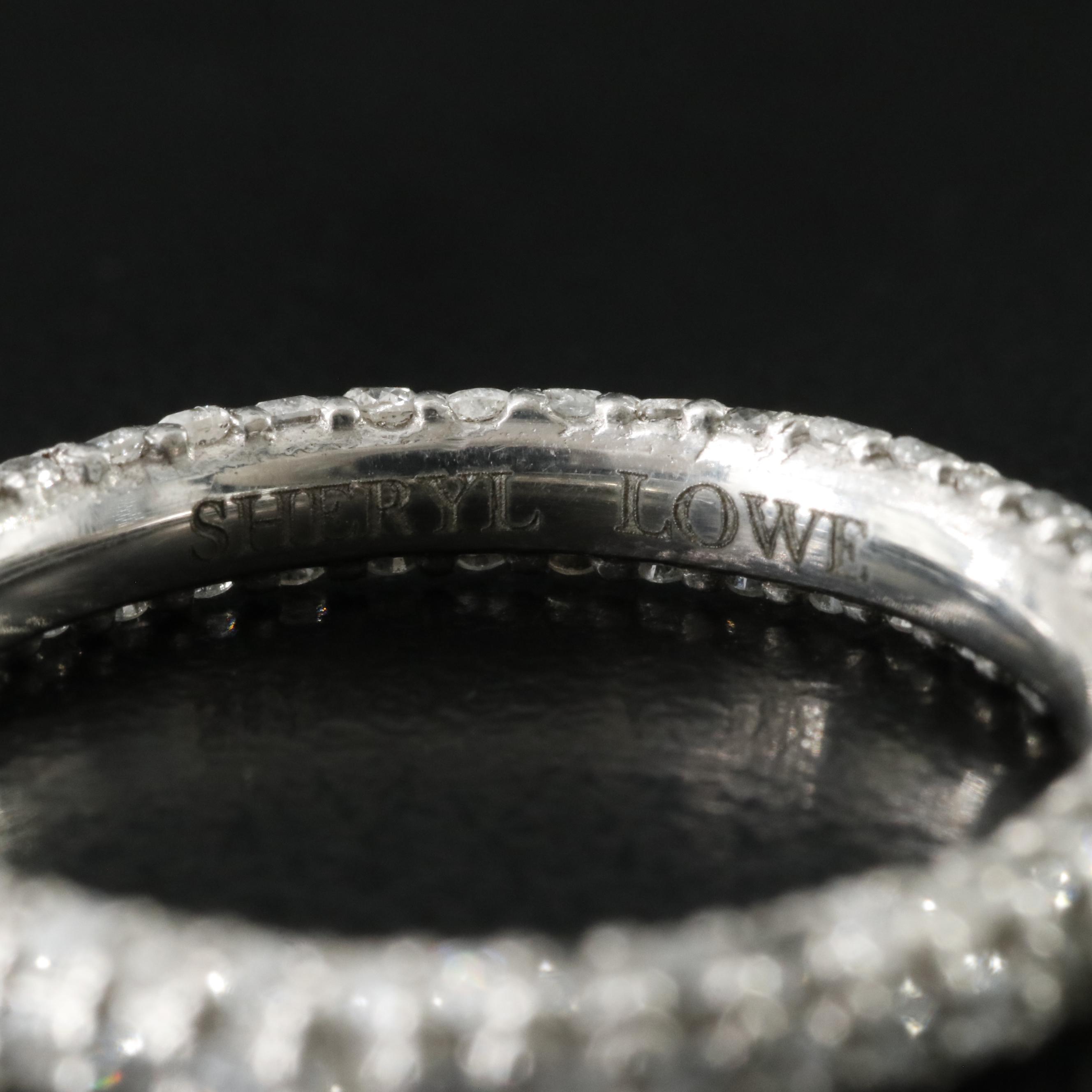 Sheryl Lowe Sterling Pavé Diamond Eternity Band