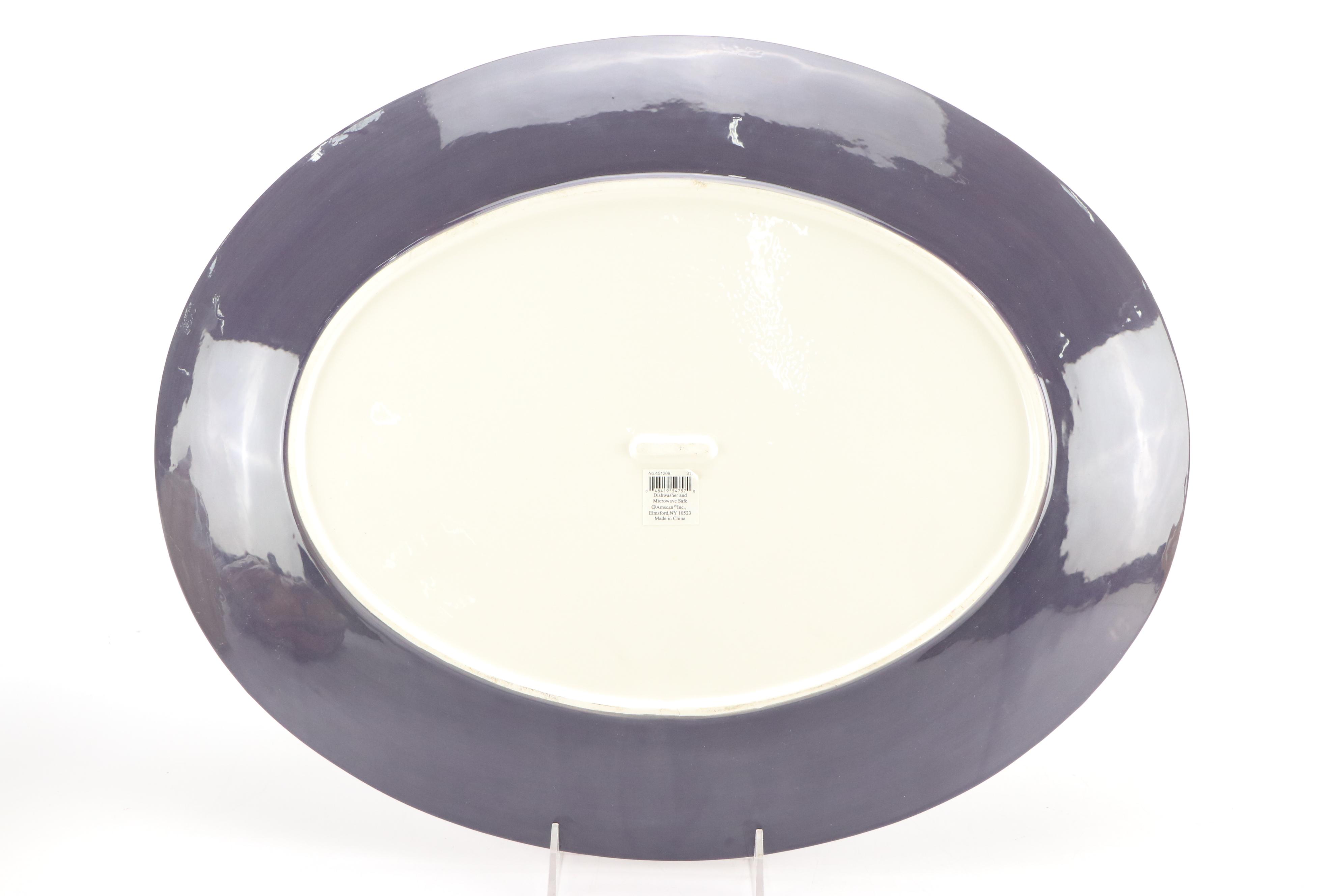 Thanksgiving Ceramic Lidded Dish, Platter, and Pumpkin Décor