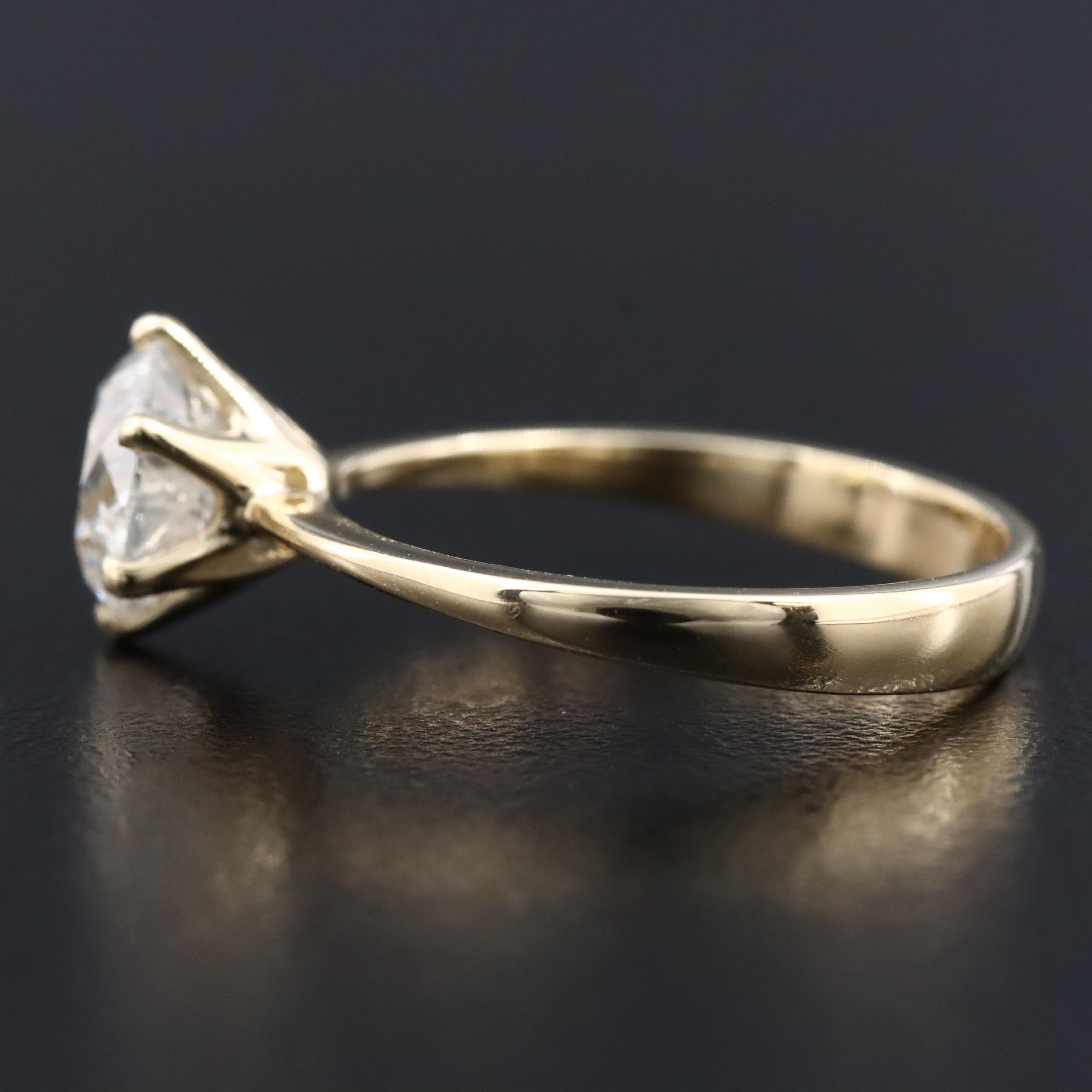 14K 1.50 CT Diamond Solitaire Ring with IGI Jewelry Report