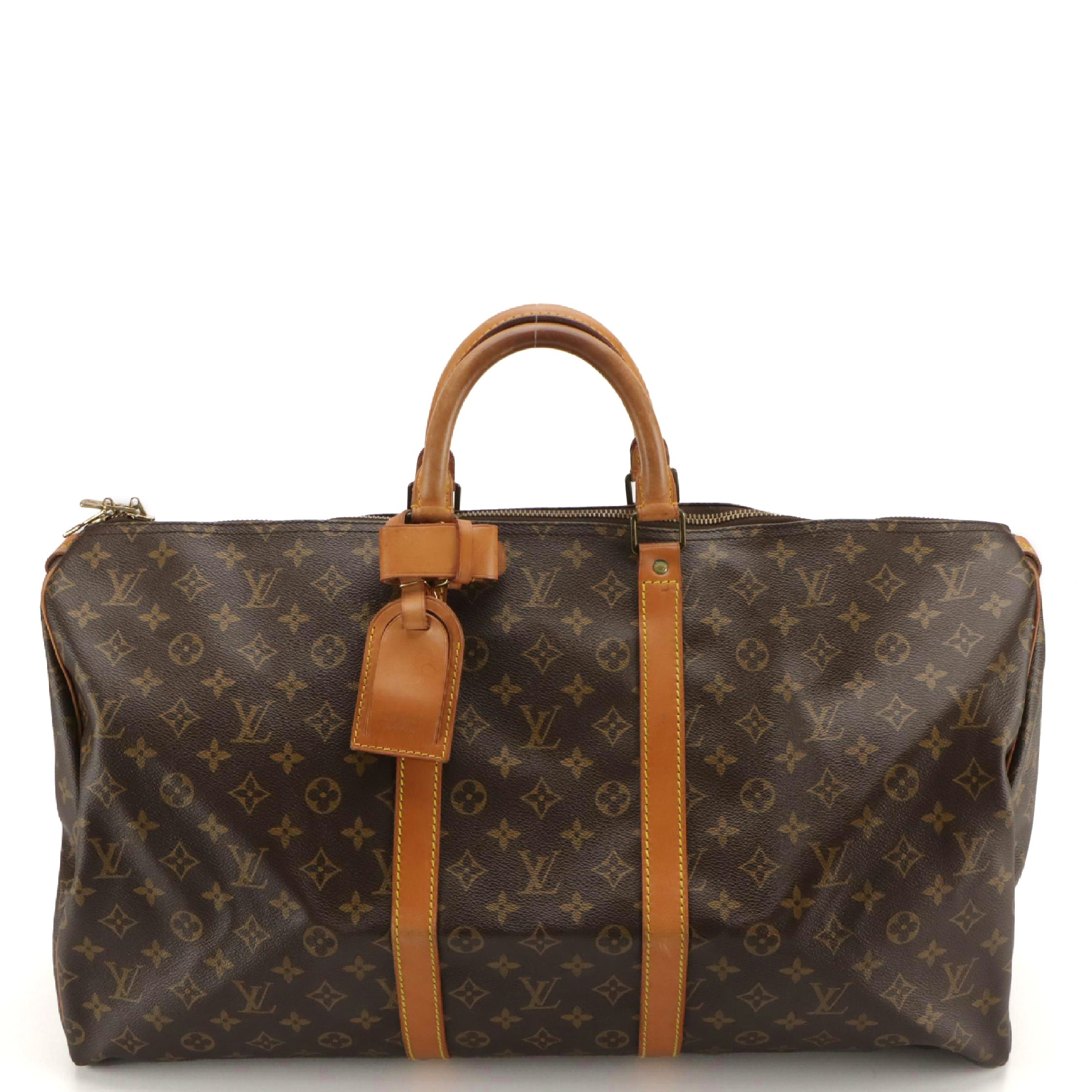 Louis Vuitton Keepall 55 in Monogram Canvas and Vachetta Leather